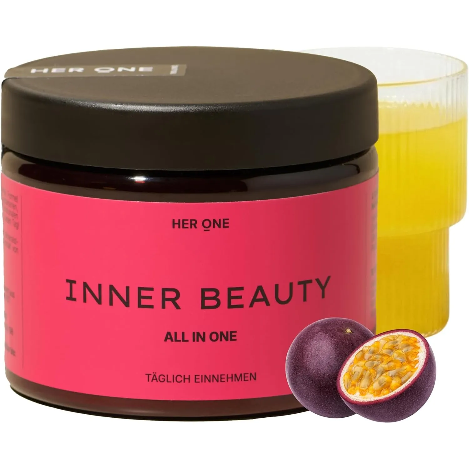 HER ONE INNER BEAUTY All in One Mango-Maracuja | Vitamin Komplex hochdosiert | Multivitamine & Mineralstoffe für Frauen…