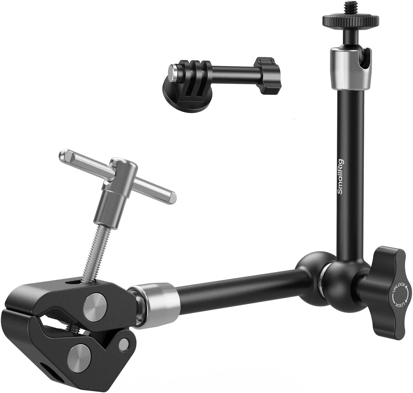SMALLRIG Magic Arm mit Super Clamp für Action-Kameras, Kamera-Klemmhalterung für GoPro Hero 13/12/11, für DJI Osmo 360/…