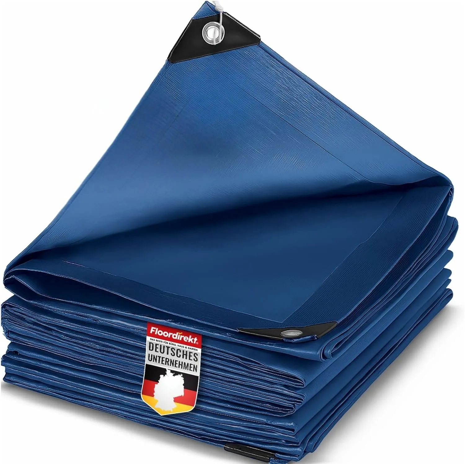 etm Abdeckplane 240g/m² wasserdicht 1,5x6m Blau Allzweckplane für Schutz vor Witterung - Top geeignet für Gartenbereich…