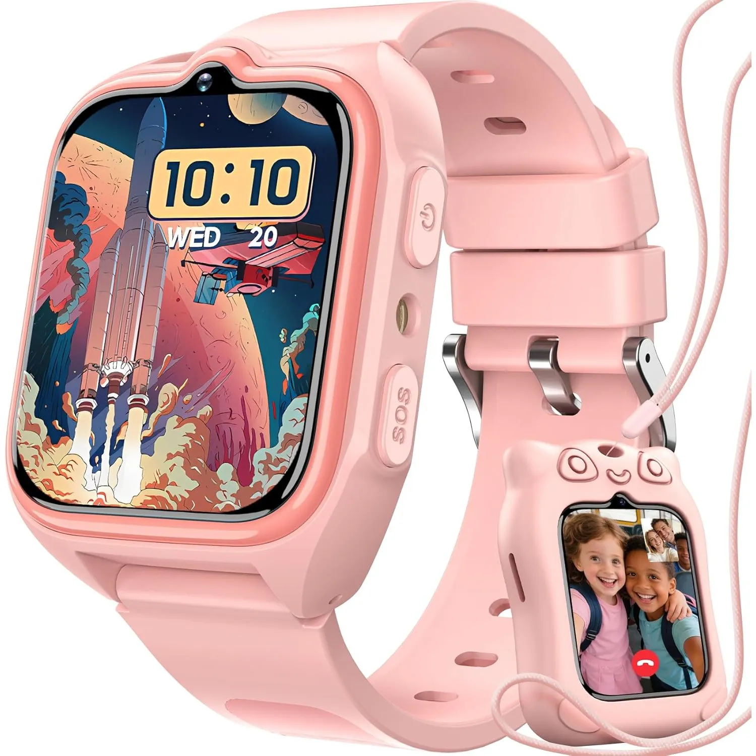 Blackview Smartwatch für Kinder, mit 1,75'' HD-Farb-Touchscreen, GPS, 4G, SOS Notruf, Telefonanruf, Videoanrufe, Sprach…