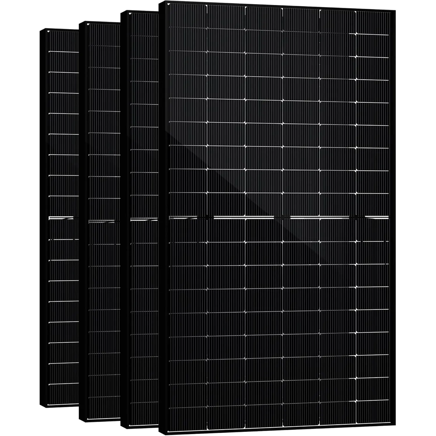 SAKETE Solarpanel 2000W Bifazial (+400W), Solarmodul Doppelglas Full Black, N-Typ Photovoltaik Modul für Balkonkraftwer…