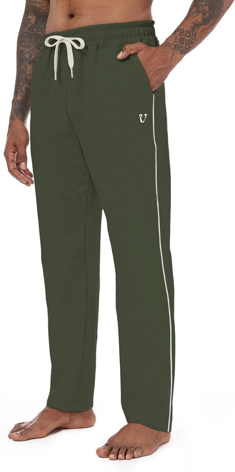 Jogginghose Herren Baumwolle Trainingshose Herren Lang Atmungsaktiv ，Sporthose mit 3 Taschen & elastischem Bund für Fre…