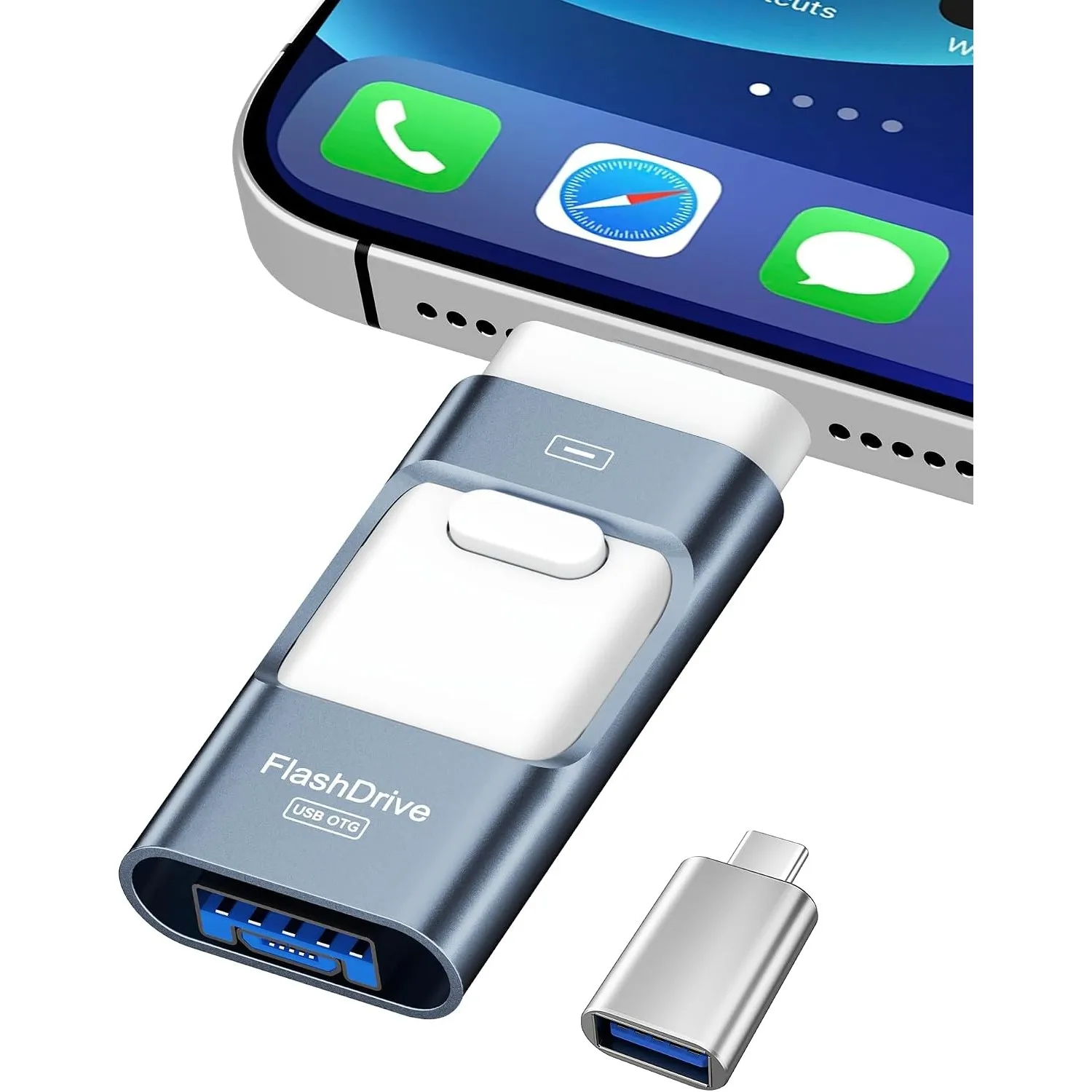 ZARMST USB Stick 256 GB für Smartphone, 4-in-1 USB 3.0 Speicherstick, Blau | Vielseitiges Flash-Laufwerk für Handys, Ta…
