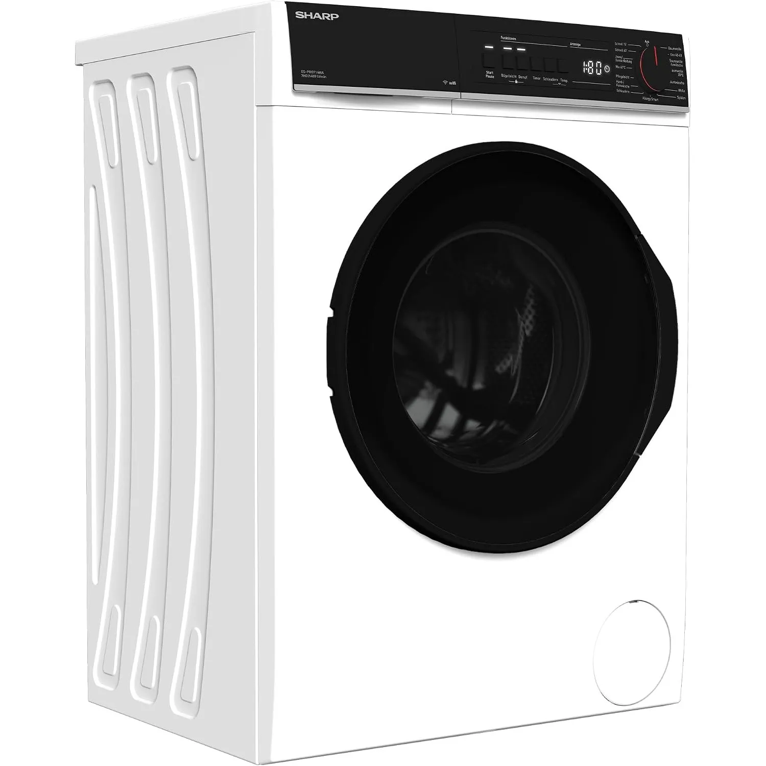 SHARP ES-PRO714WA-DE Waschmaschine (7 kg, EEK A, 1400 U/min.), (WiFi, Inverter Motor, Dampf, AquaStop), Weiß