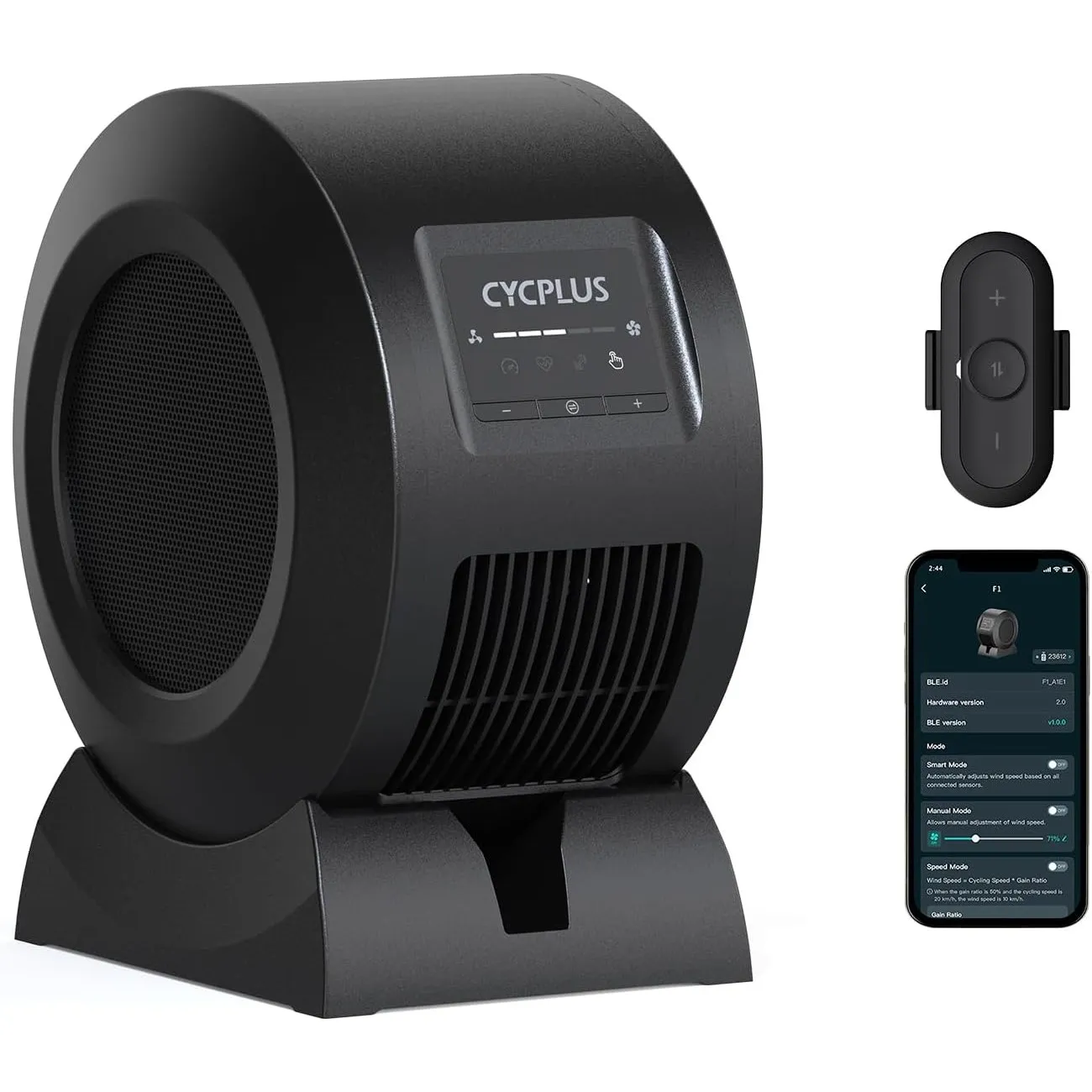 CYCPLUS Smart Fahrradventilator, BLDC-Motor, Bluetooth & ANT+