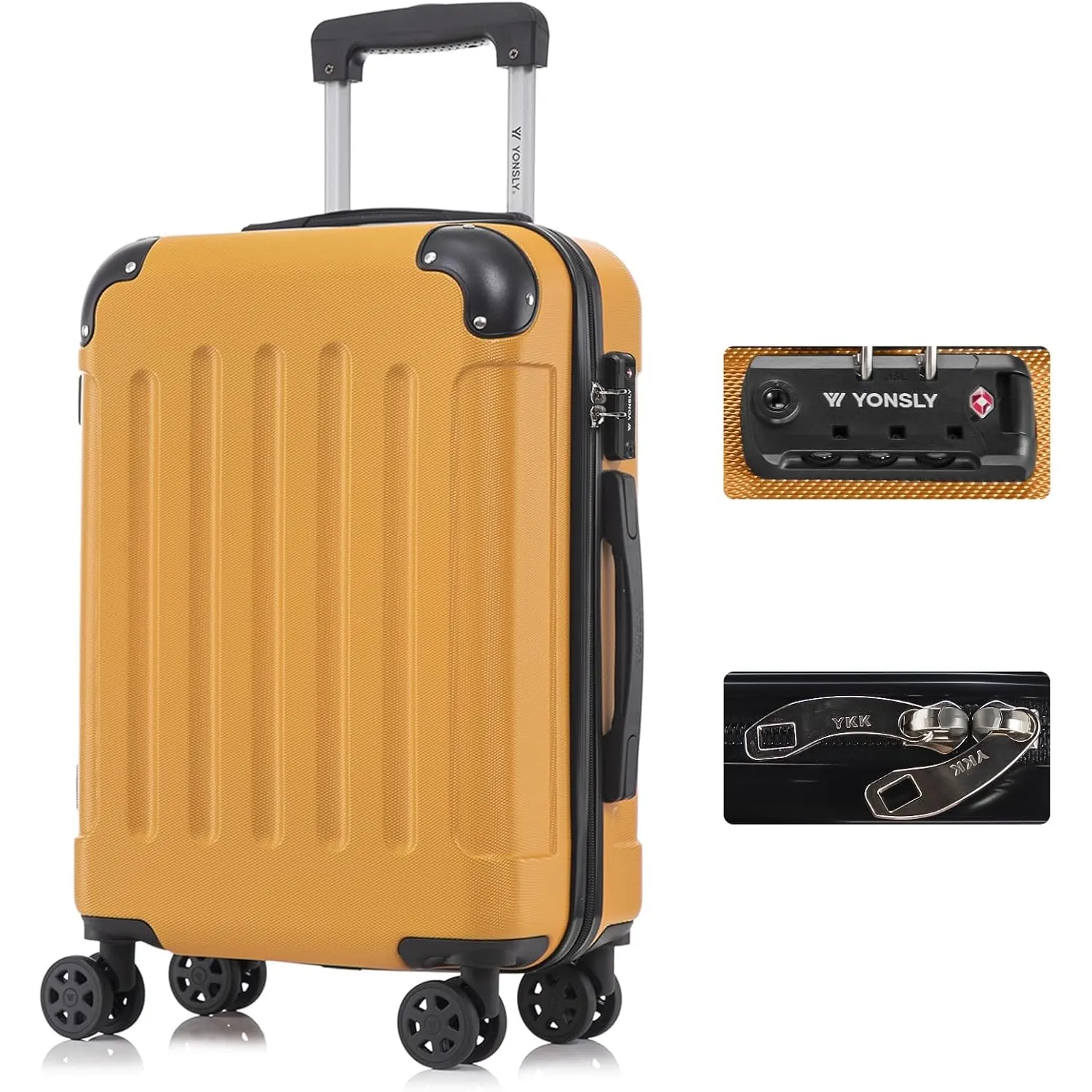 Premium Reisekoffer TSA-Schloss,YKK-Reißverschluss Hartschalen-Koffer Trolley Kabinenkoffer Rollkoffer Suitcase Handgep…