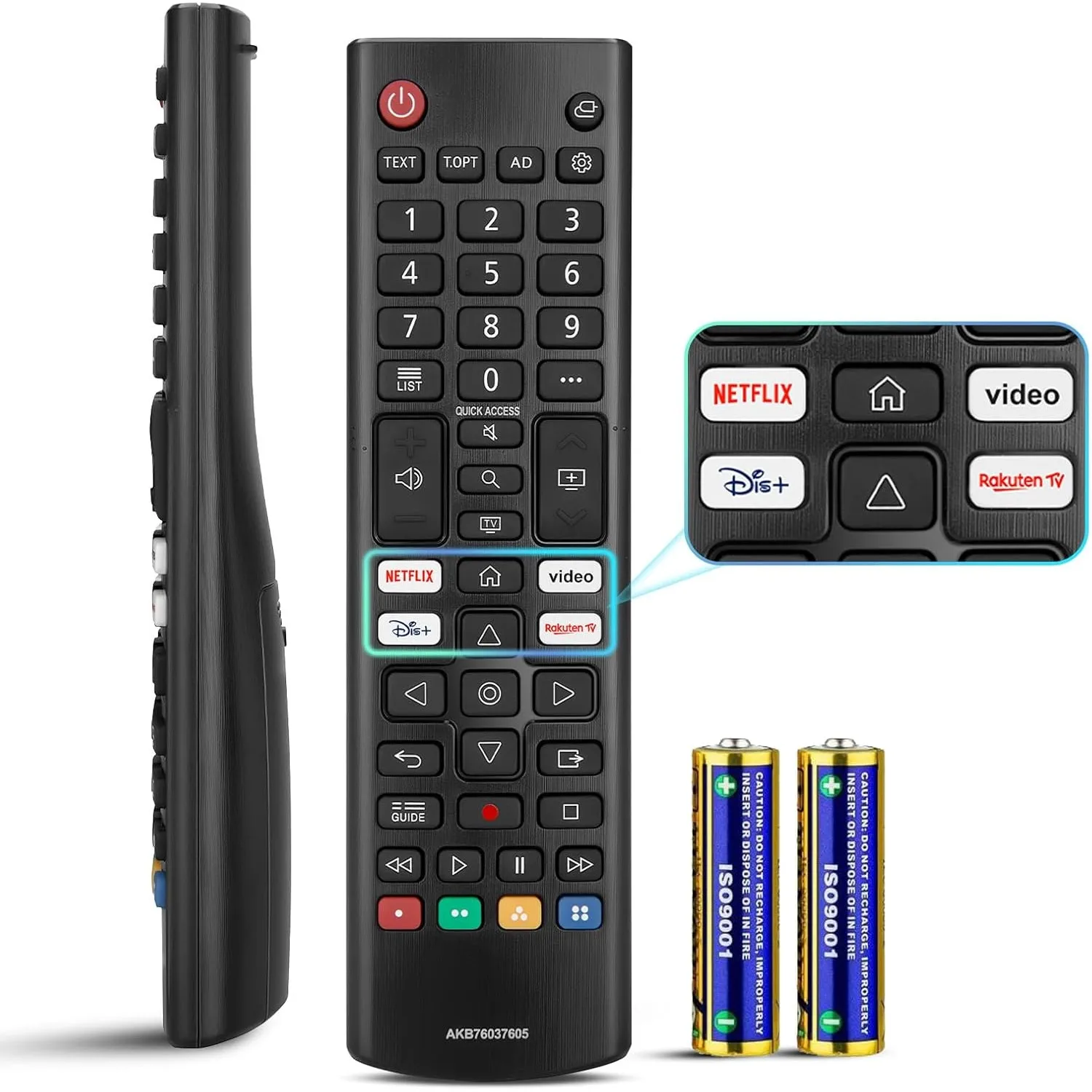 für LG-Fernseher-Fernbedienung, UniversalFernbedienung für LG Smart TV Original, Mit Akkus
