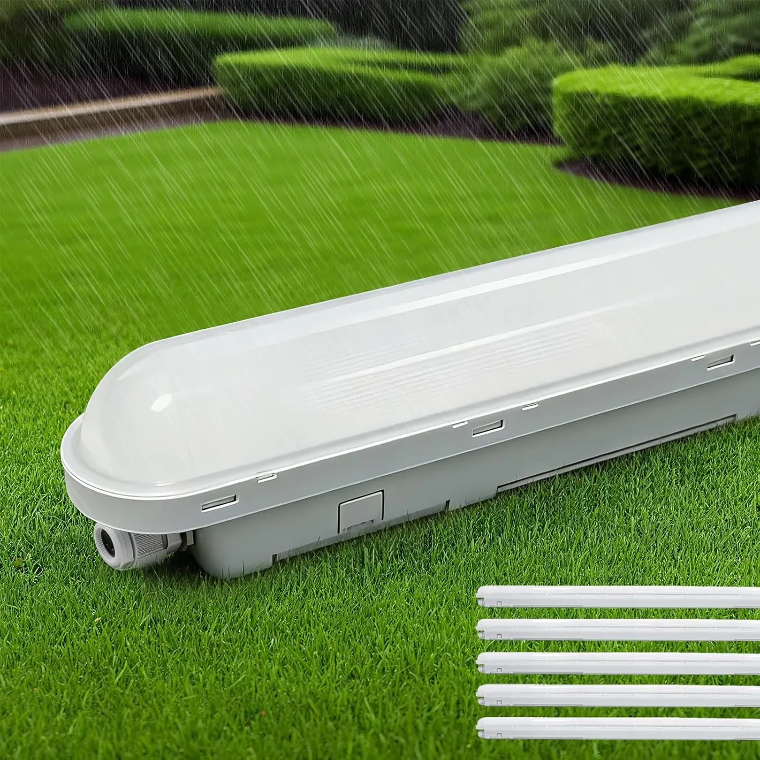 TONFFI 5 Stück LED Feuchtraumleuchte 120cm, 36W IP65 Feuchtraumlampe [4500LM, 6000K Kaltweiß] - Verknüpfbare Wannenleuc…