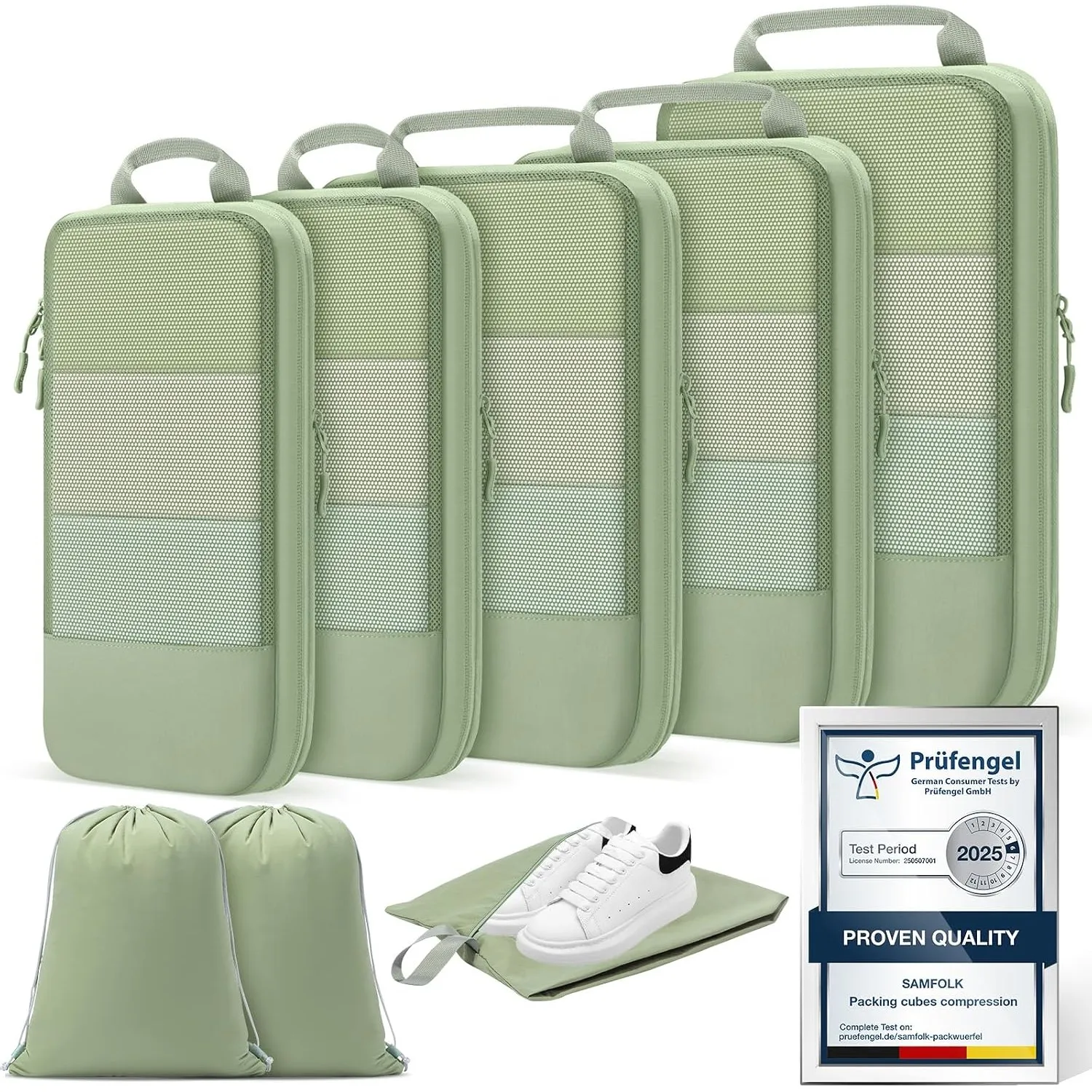 8 Teilige Compression Packing Cubes, Koffer Organizer Kompression PackwüRfel Packtaschen FüR Backpack Rucksack Reisen O…