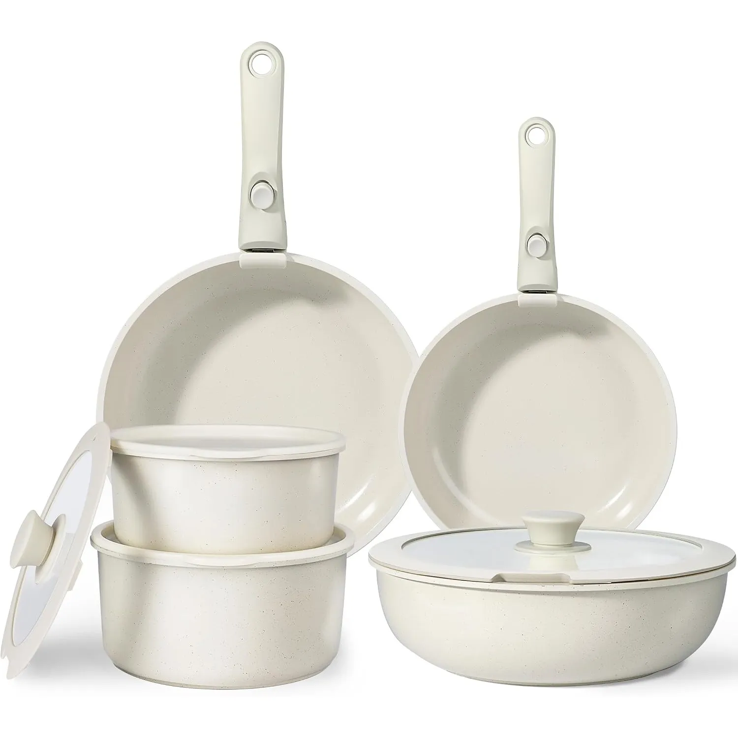 GiPP 11-Teilig Topfset & Pfannenset mit abnehmbarem Griff Induktion