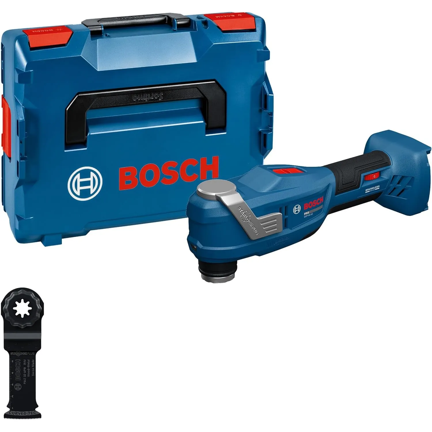 Bosch PRO 18V System Akku-Oszillationswerkzeug GOP18V-30 (inkl. Tauchsägeblatt PAIZ 32 APB, L-BOXX)