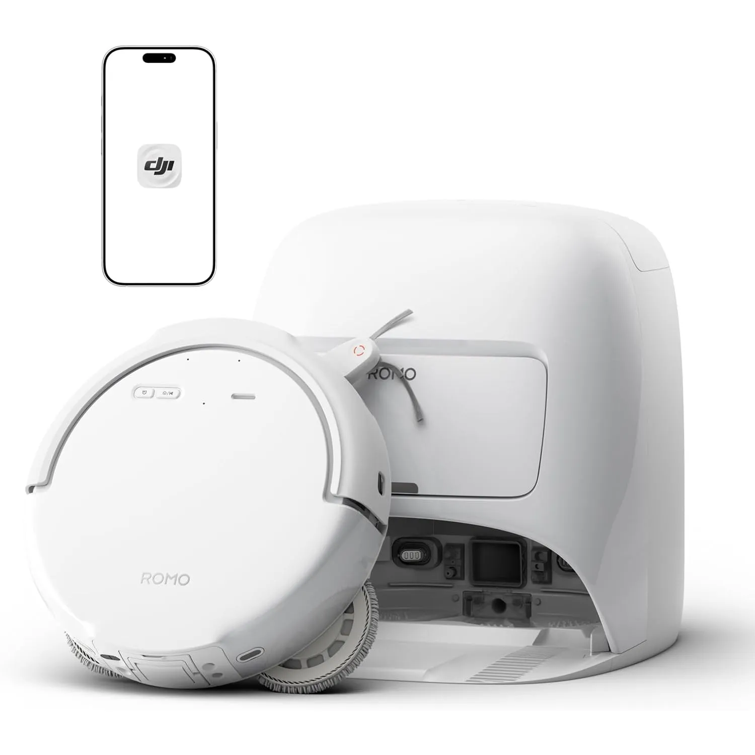 DJI ROMO S Saugroboter mit Wischfunktion, 25.000 Pa Saugkraft