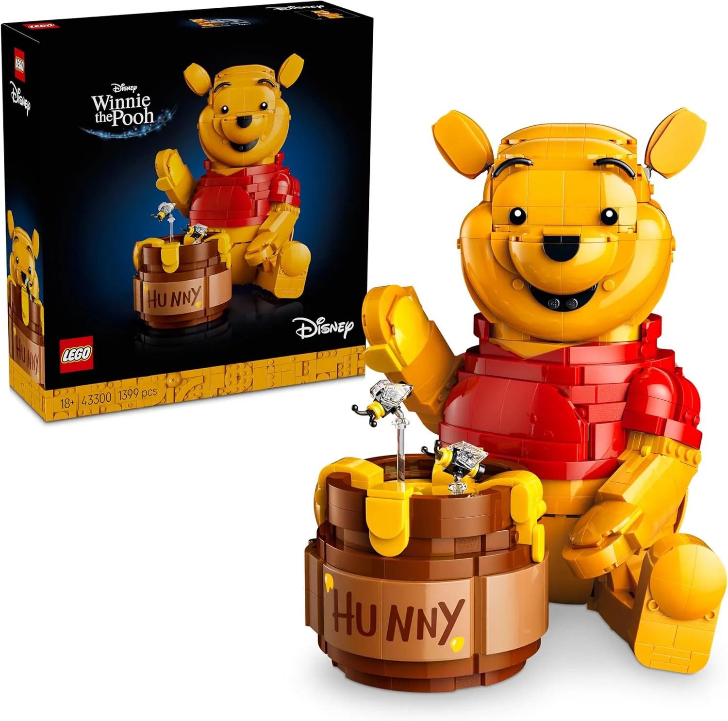 LEGO | Disney Winnie Puuh - Modellbau für Erwachsene zum Ausstellen - mit Honigtopf, Sammler Minifigur & I-Aah Figur - …
