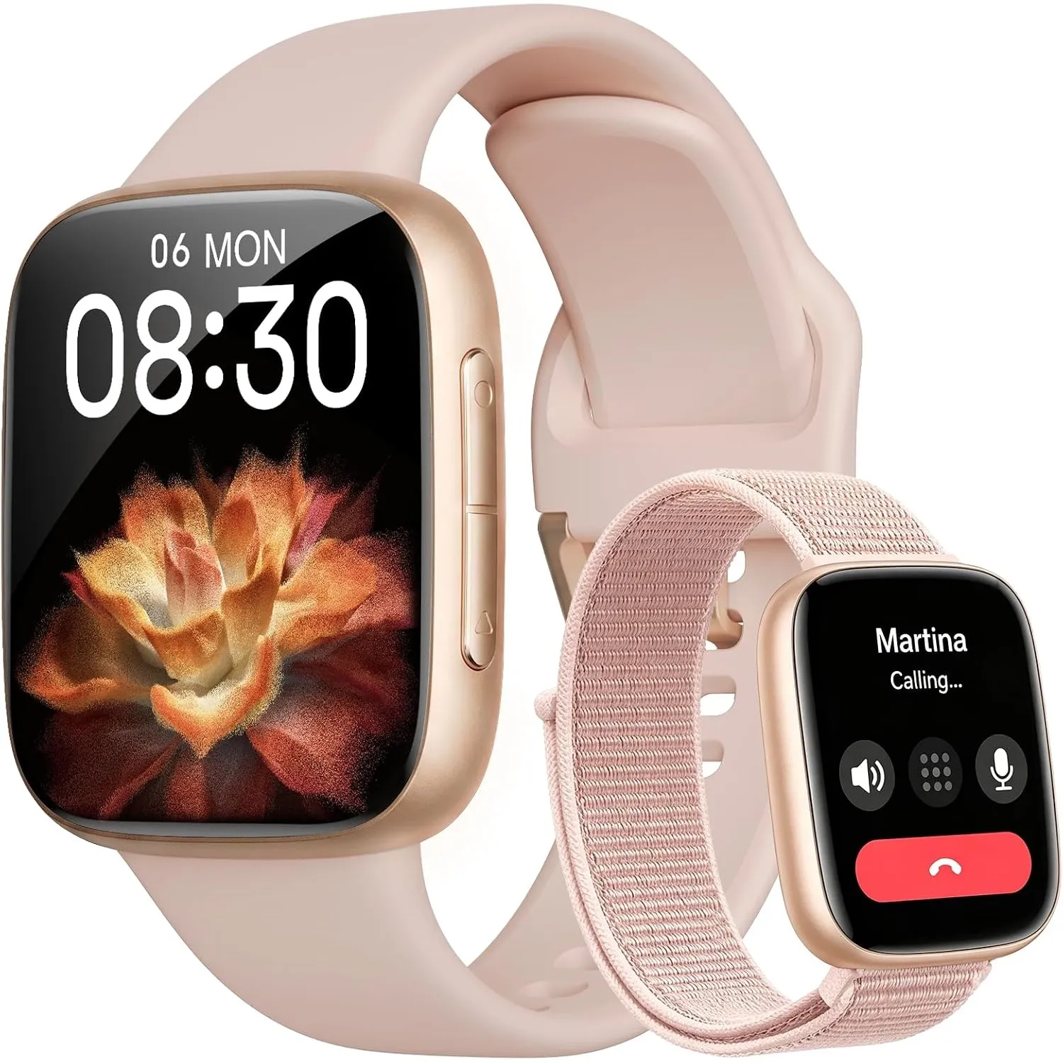 Smartwatch Damen Herren, 1,85″ AMOLED Touchscreen, Fitness Tracker mit Bluetooth Anrufen & KI, Herzfrequenz, SpO2, Schl…