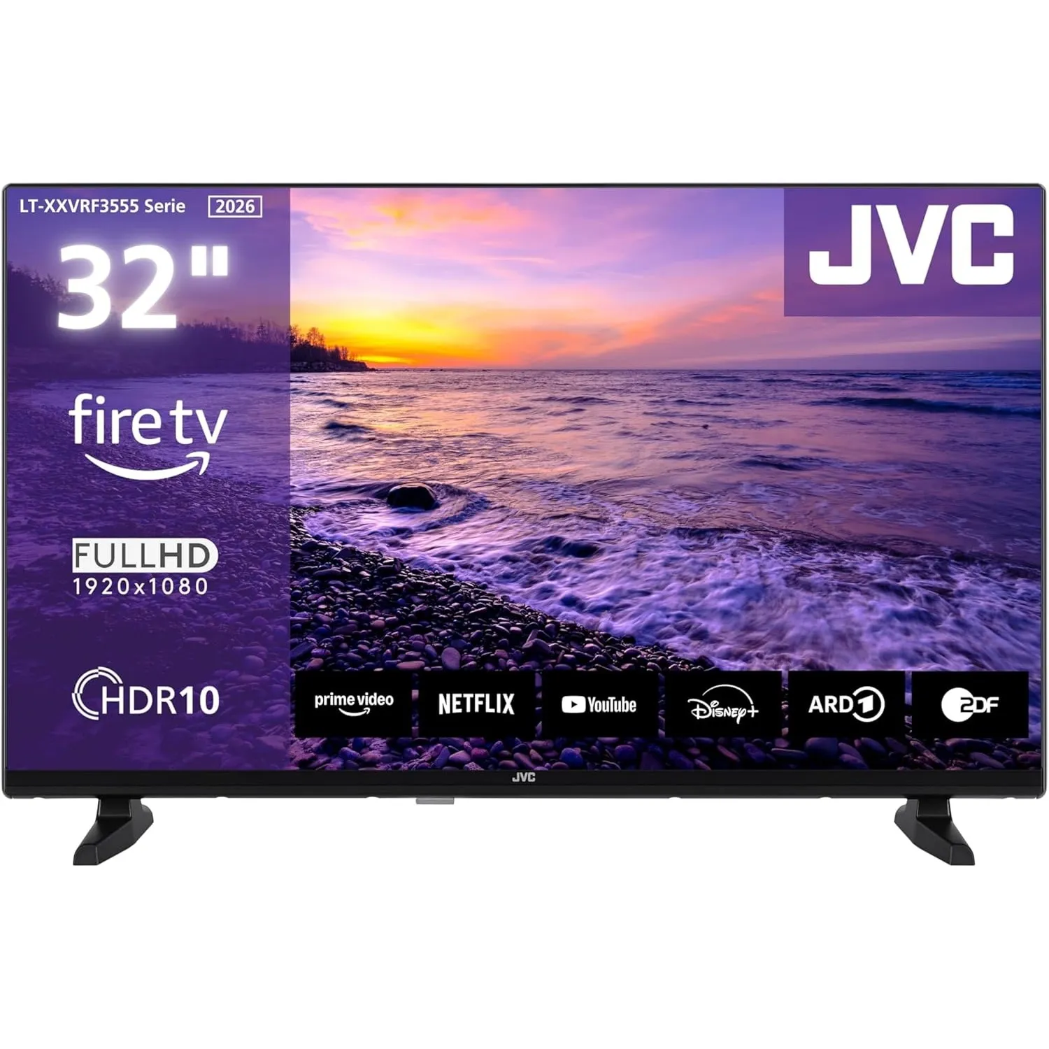 JVC LT-32VRF3555 Fernseher 32 Zoll Fire TV Full HD Smart TV HDR Fernseher mit Alexa Sprachsteuerung, Apple AirPlay und …