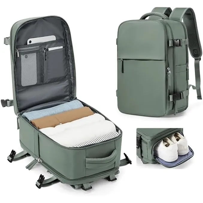 SZLX Ryanair Handgepäck 40x30x20 Wizzair Reiserucksack Flugzeug für Damen Herren, Laptop Rucksack 14 Zoll Wasserdicht U…