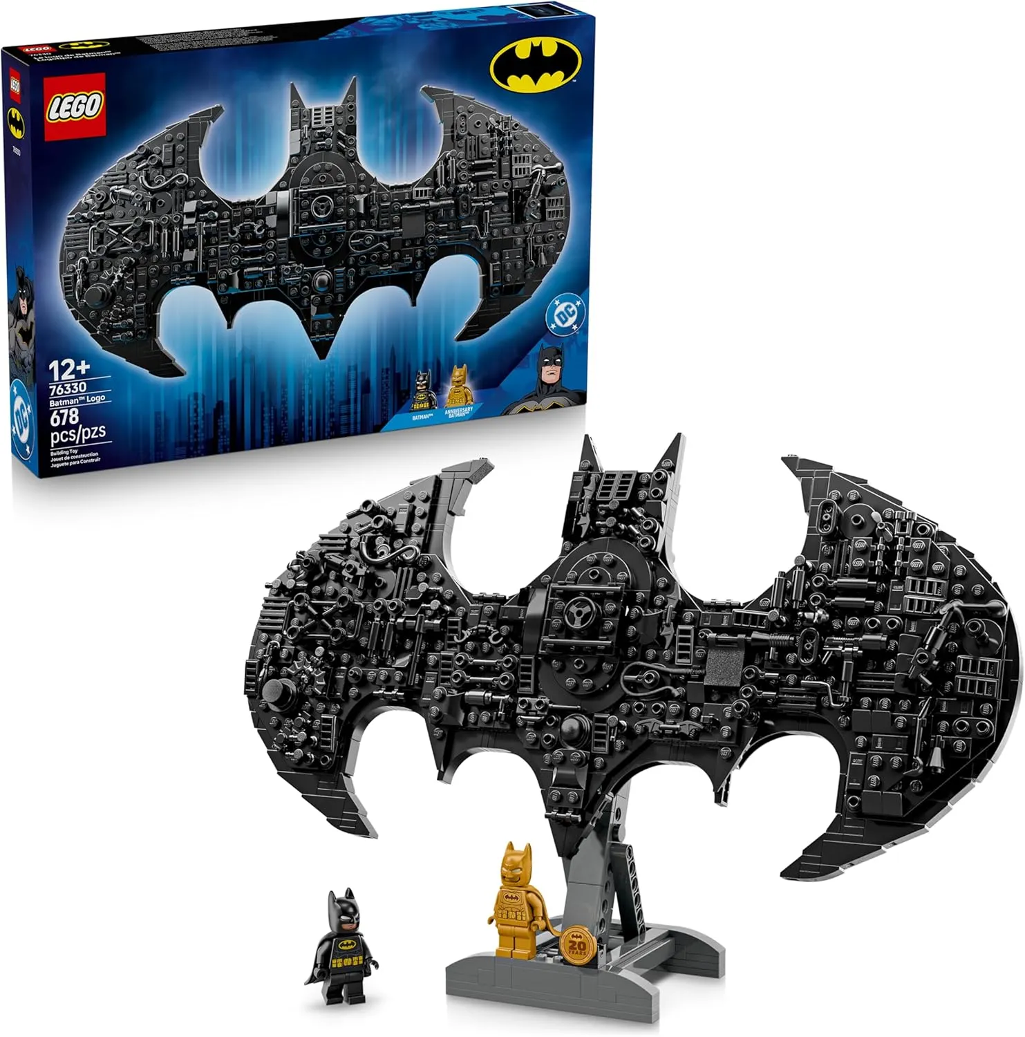 LEGO DC Batman: Batman Logo - Superhelden Spielzeug mit Minifiguren - Kreativer Modellbau für Jungen und Mädchen - DIY …
