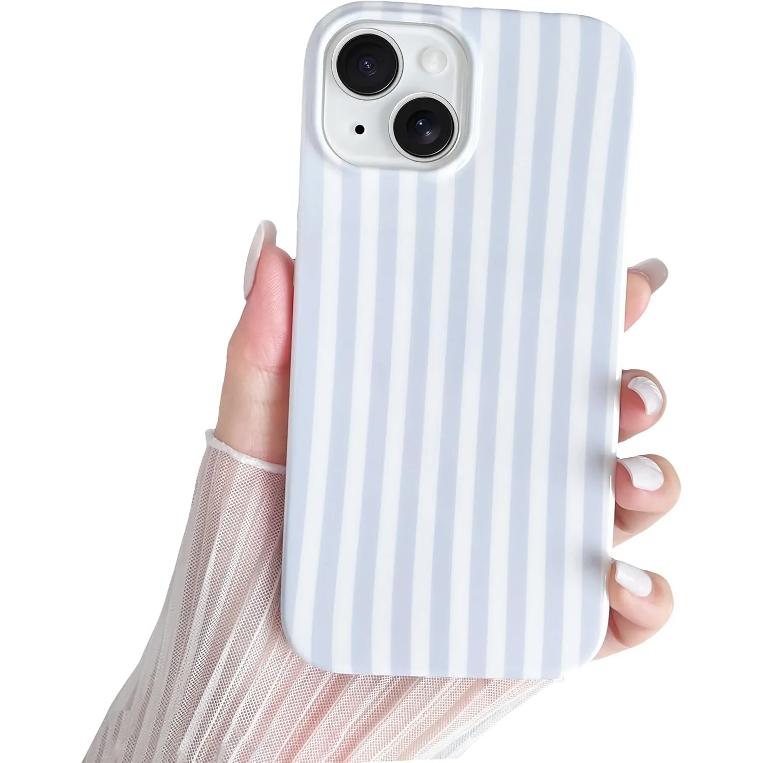 Kompatibel mit iPhone 14 Hülle, Süßes Striped Handyhülle, Weiches TPU, Schlanke, Stoßfeste Telefonabdeckung für Frauen …