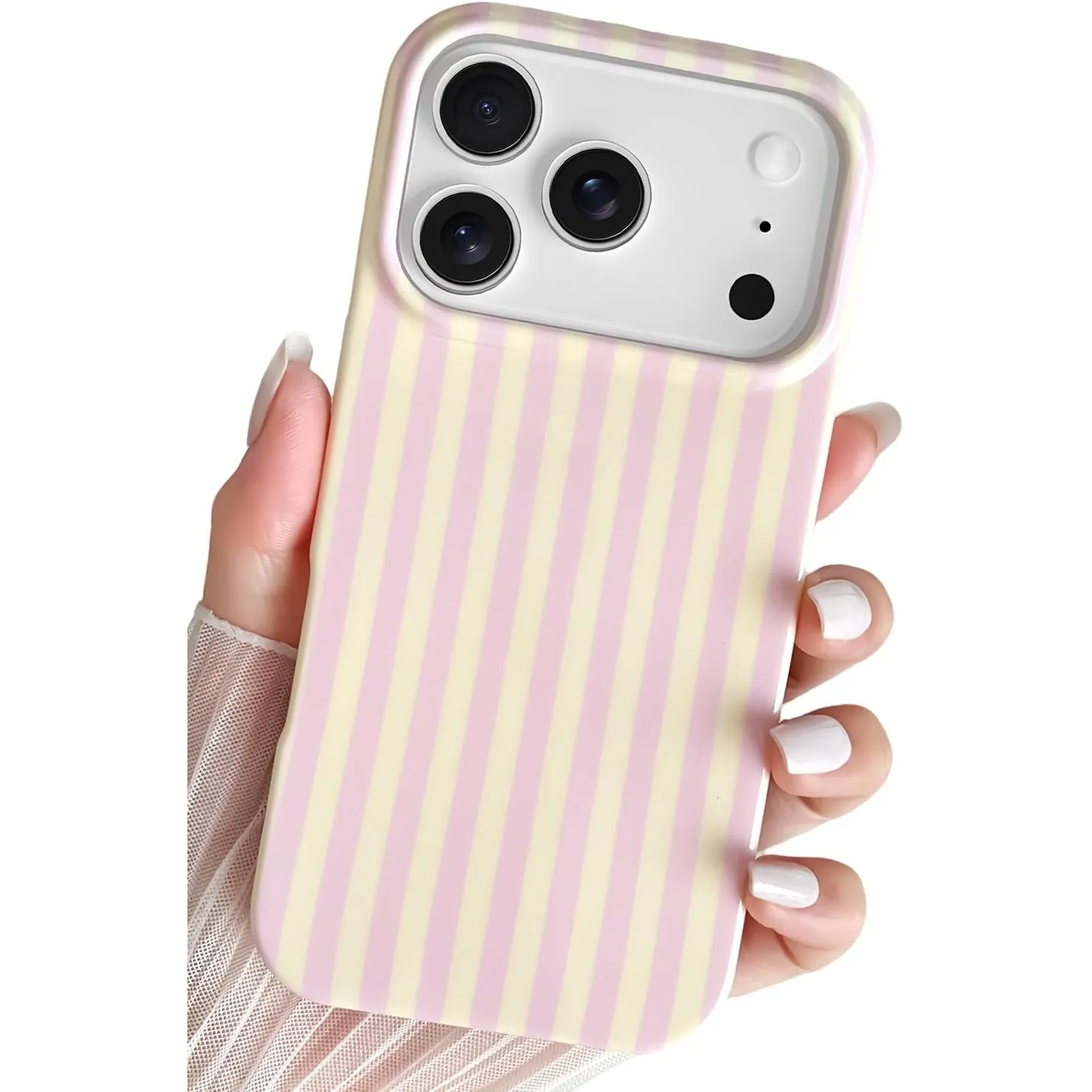 Kompatibel mit iPhone 17 Pro Hülle, Süßes Striped Handyhülle, Weiches TPU, Schlanke, Stoßfeste Telefonabdeckung für Fra…