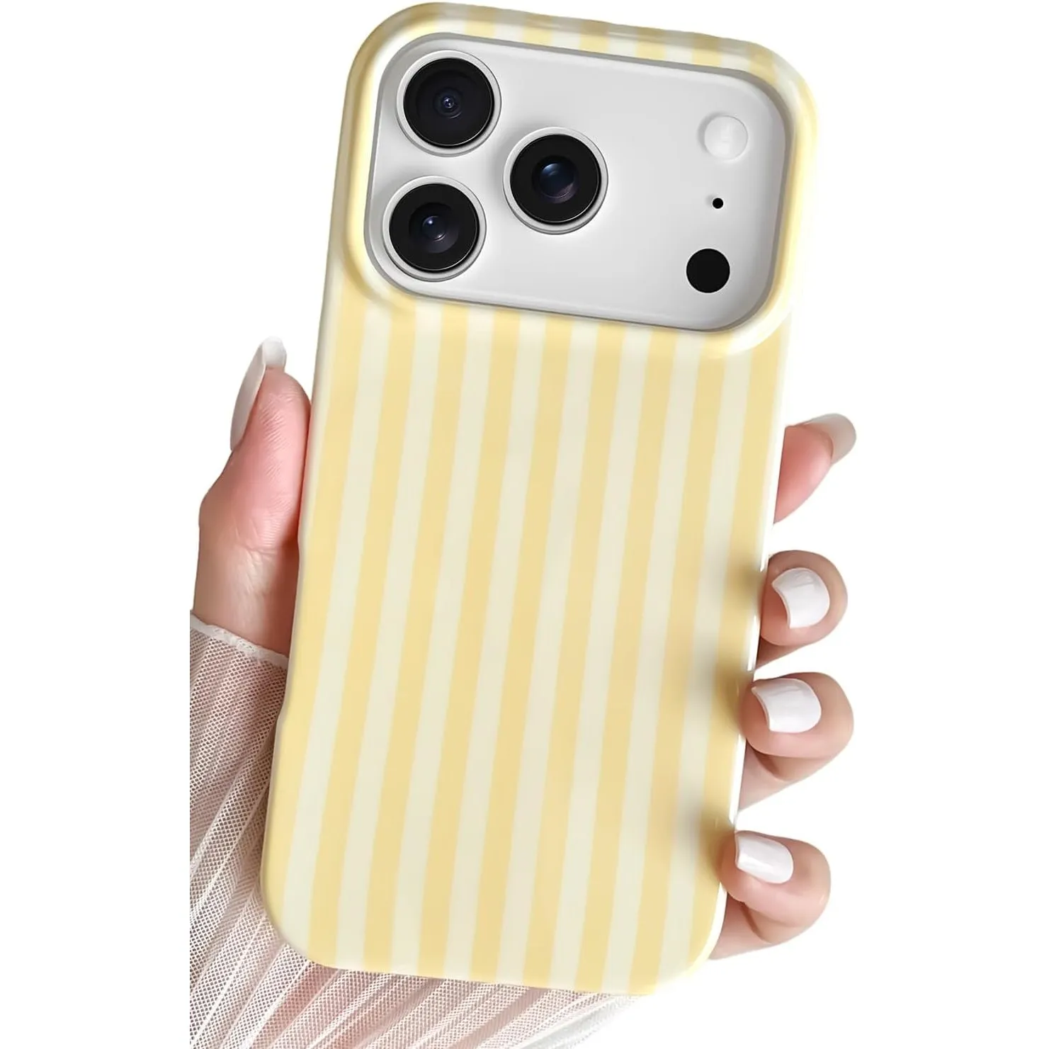Kompatibel mit iPhone 17 Pro Hülle, Süßes Striped Handyhülle, Weiches TPU, Schlanke, Stoßfeste Telefonabdeckung für Fra…