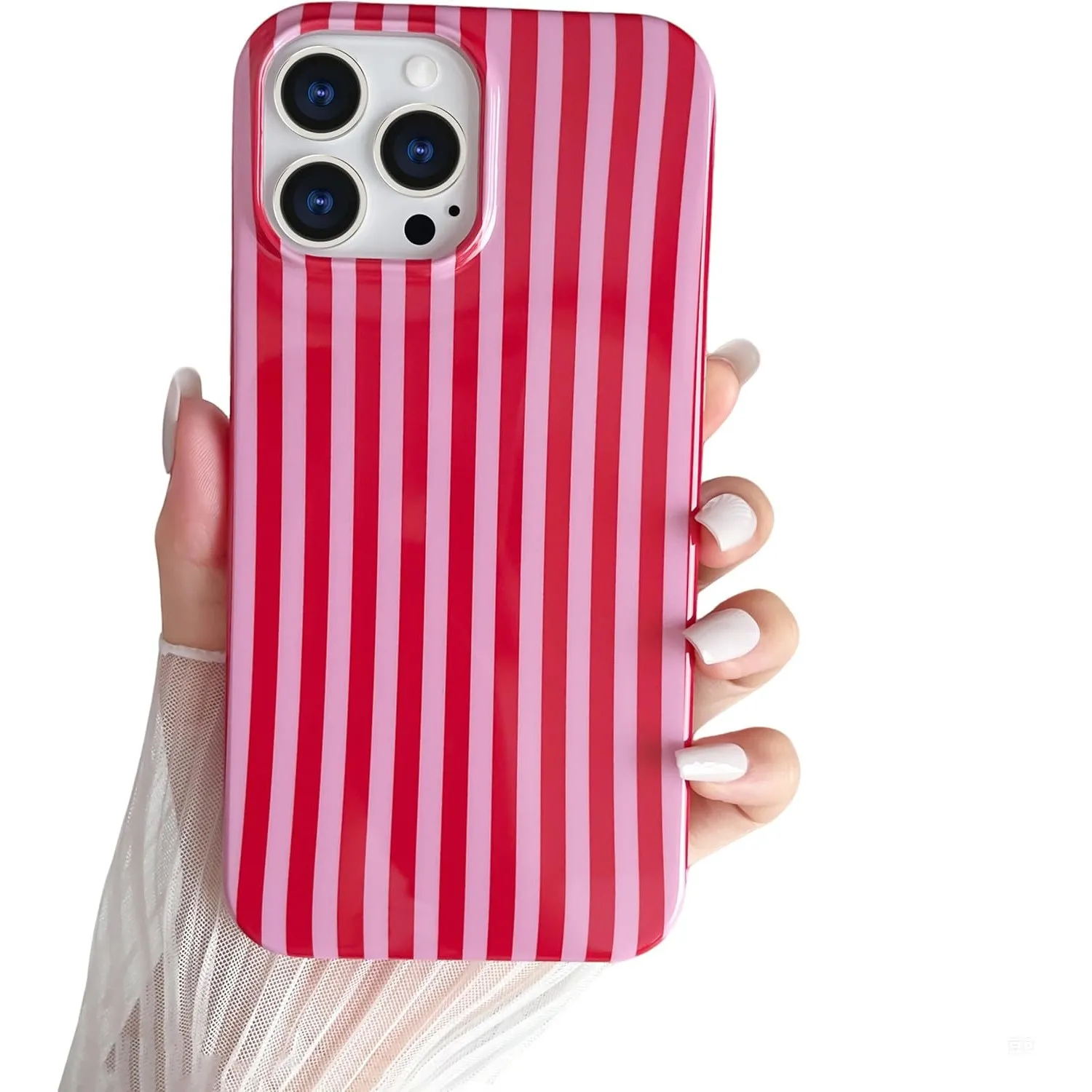 Kompatibel mit iPhone 14 Pro Hülle, Süßes Striped Handyhülle, Weiches TPU, Schlanke, Stoßfeste Telefonabdeckung für Fra…