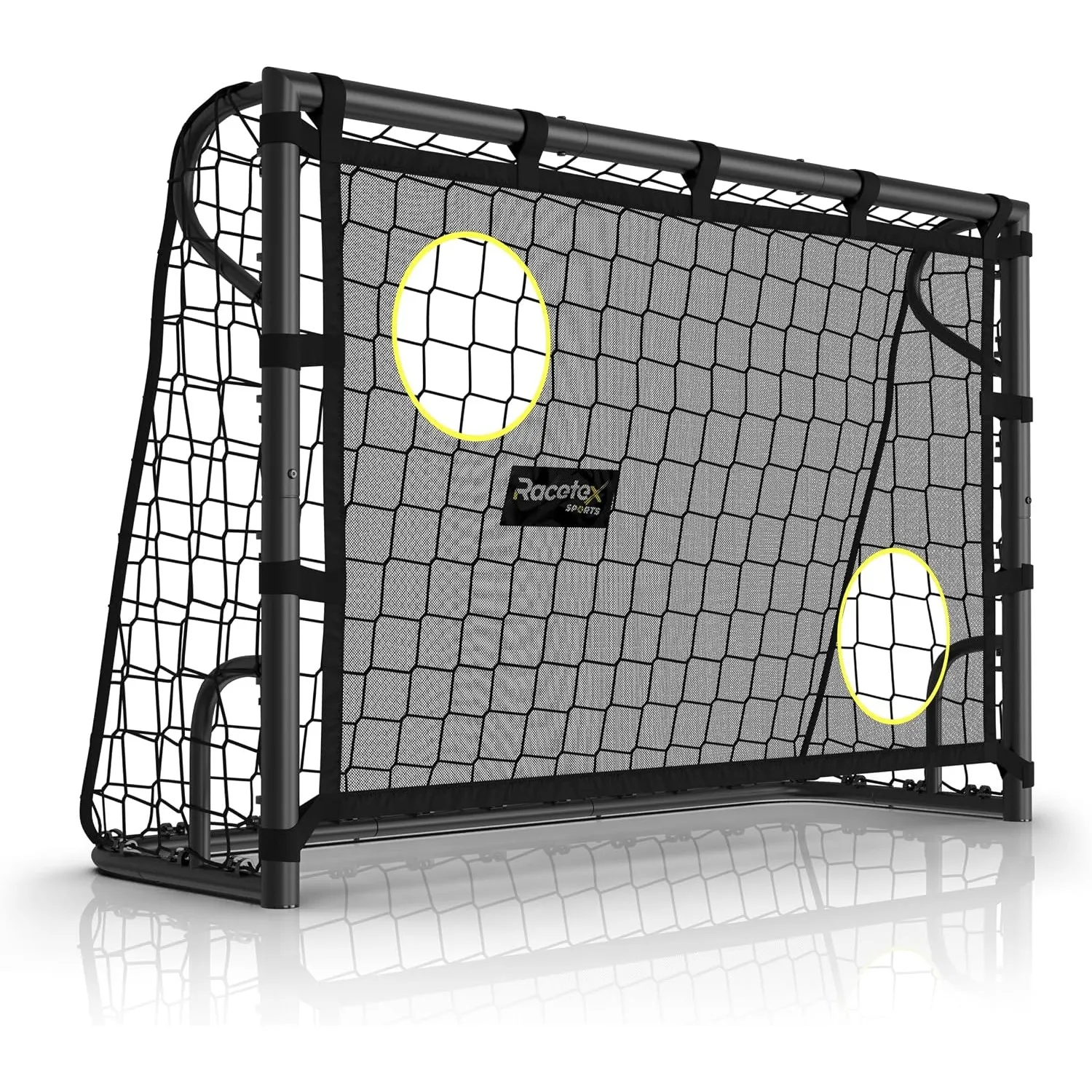 Racetex Fussballtore für Garten Kinder [MIT TORWAND] – Robustes Fußballtor Kinder und Erwachsene mit Stahlrahmen Front …