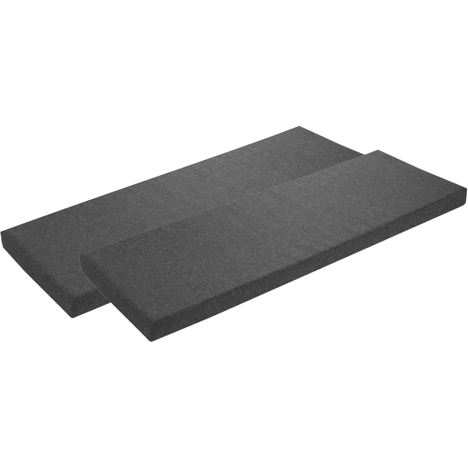 sleepling 2er Set Bankauflage 200x40 cm, Outdoor & Indoor, Dunkelgrau | Sitzkissen, Bankpolster, Bezug waschbar, Unters…