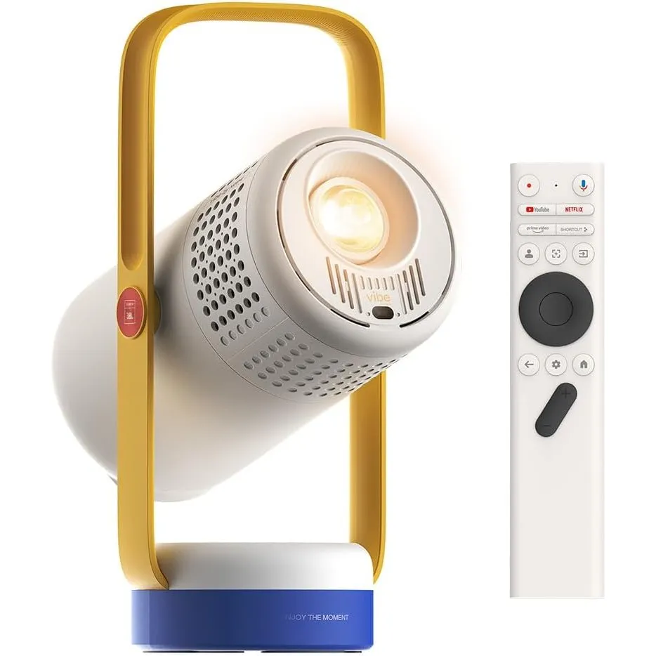 XGIMI Vibe One mit Akku 1080p Mini Beamer, Tragbar für Outdoor, Google TV