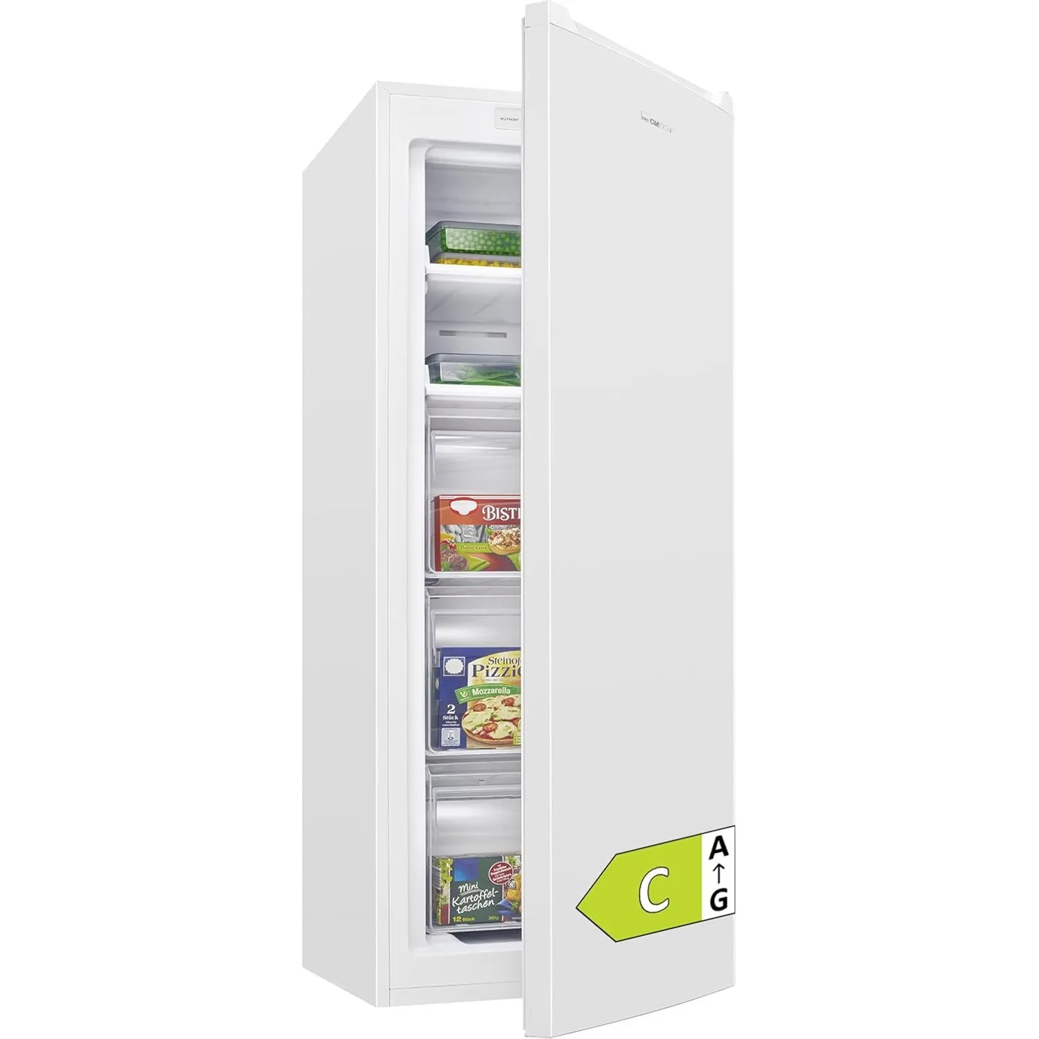 Clatronic® Gefrierschrank Nofrost | Energieklasse C | 143cm | Tiefkühlschrank | MultiAirflow | leise 39dB | bis zu -18°…