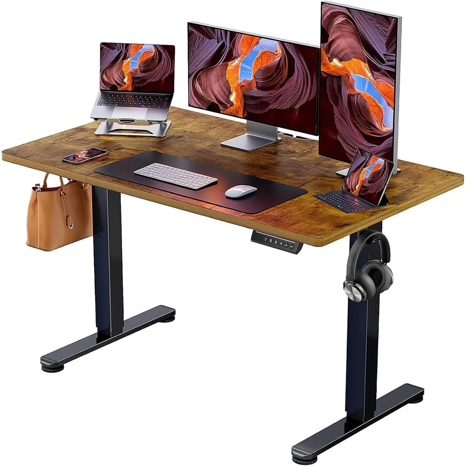 ErGear Elektrisch Höhenverstellbarer Schreibtisch 120 x 60 cm, Schreibtisch Höhenverstellbar mit 4-Gedächtnis-Smart-Pul…