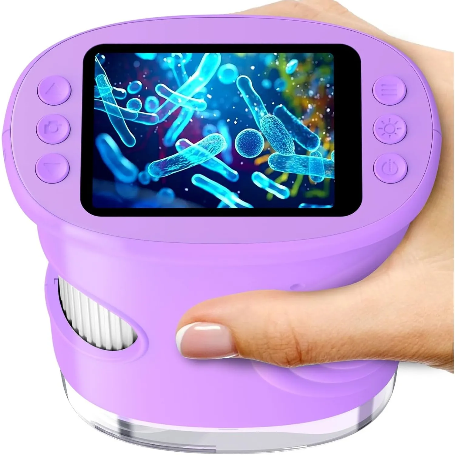 Ashfly Handy Digital Mikroskop für Kinder, 1080P HD 2.0" Bildschirm Taschenmikroskop, Microscope LED Lights -Anschluss …