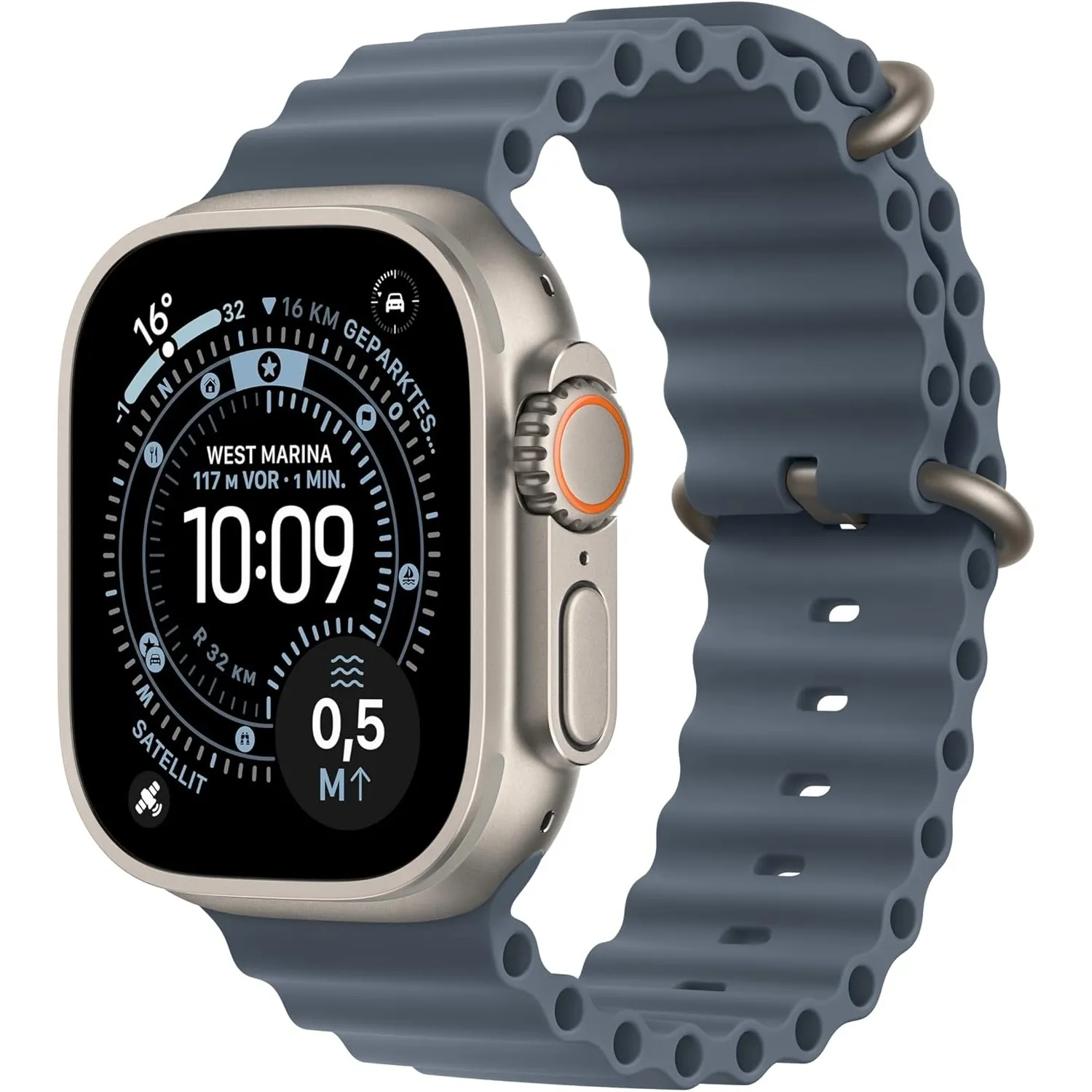 Apple Watch Ultra 3 GPS + Cellular 49 mm Premium Smartwatch für Lauftraining und Kombinationssport mit robustem Titange…
