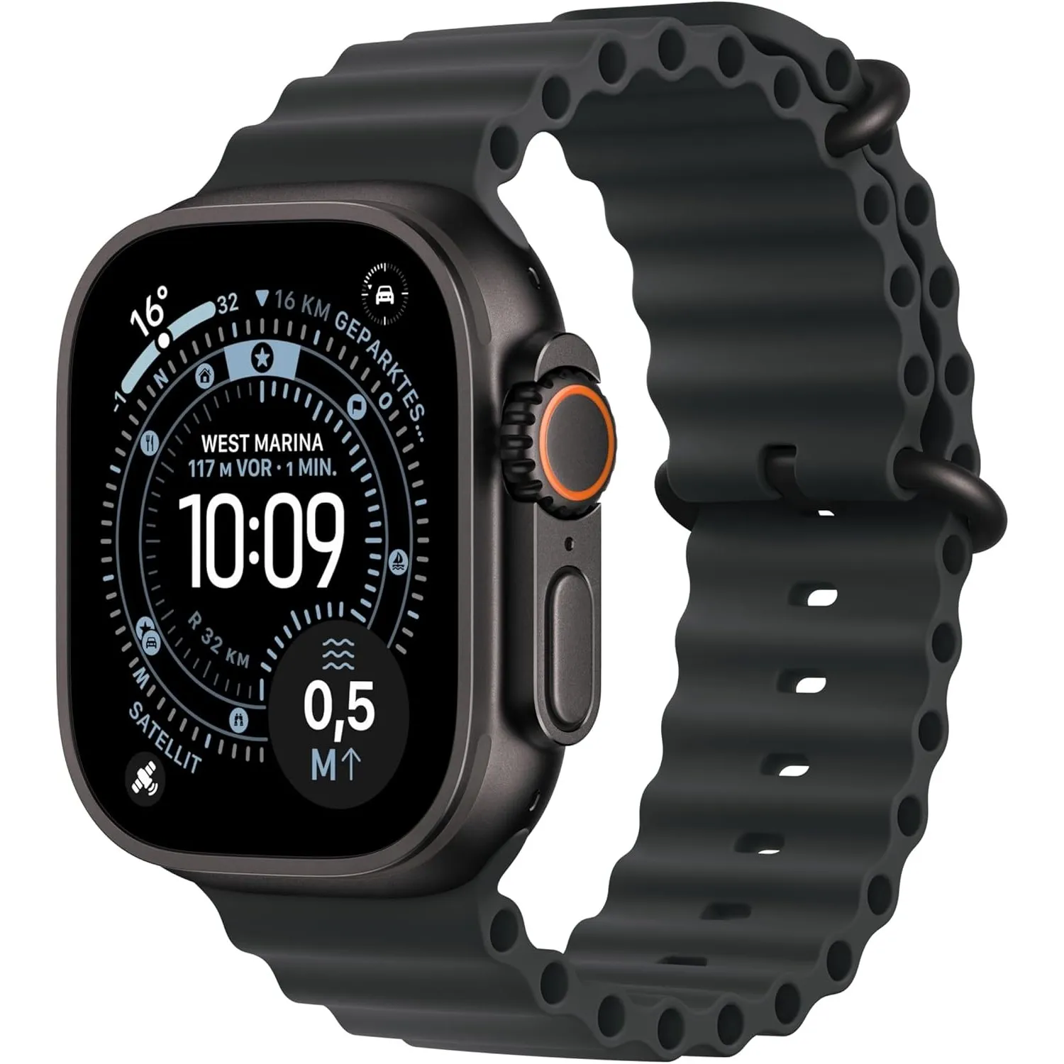 Apple Watch Ultra 3 GPS + Cellular 49 mm Premium Smartwatch für Lauftraining und Kombinationssport mit robustem Titange…