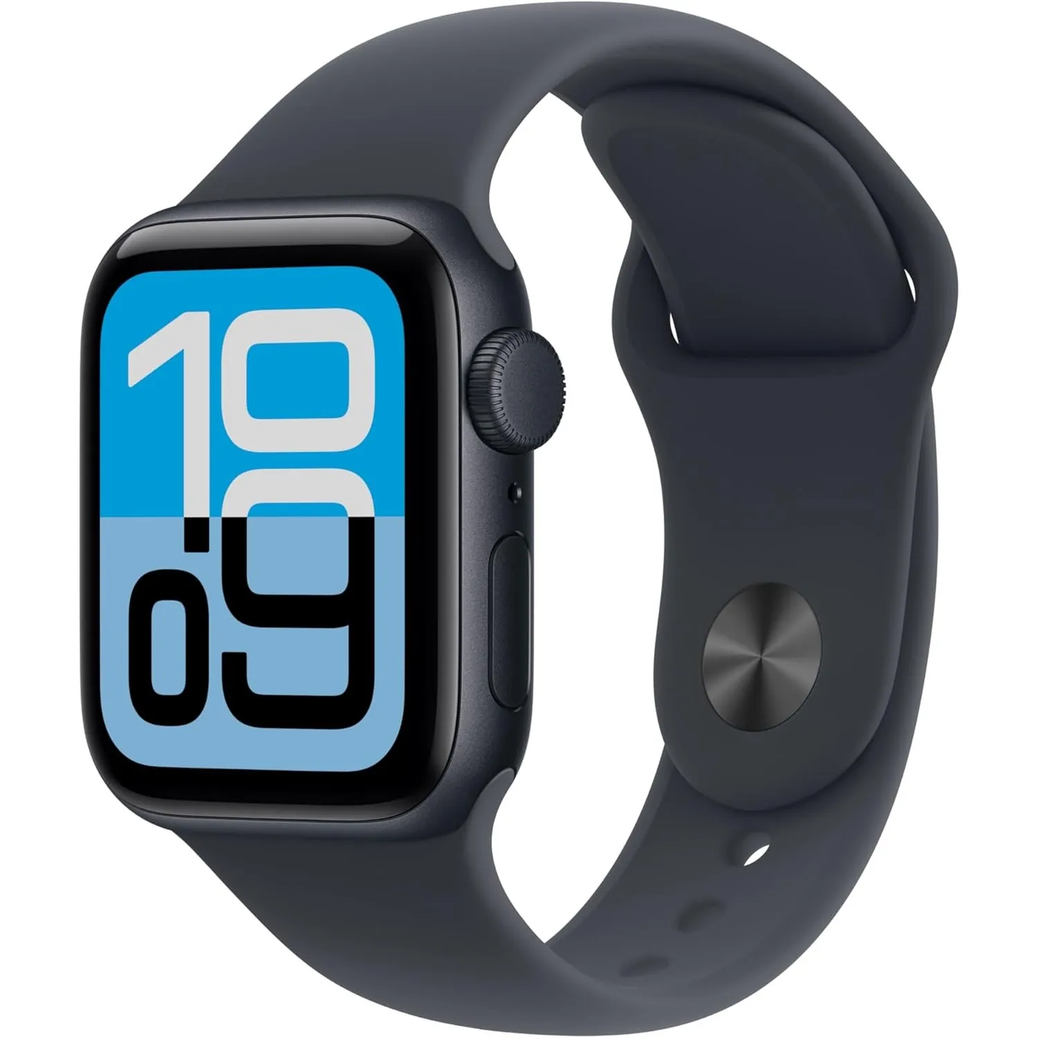 Apple Watch SE 3 GPS 40 mm Smartwatch mit Aluminiumgehäuse in Mitternacht und Sportarmband in Mitternacht (M/L). Fitnes…