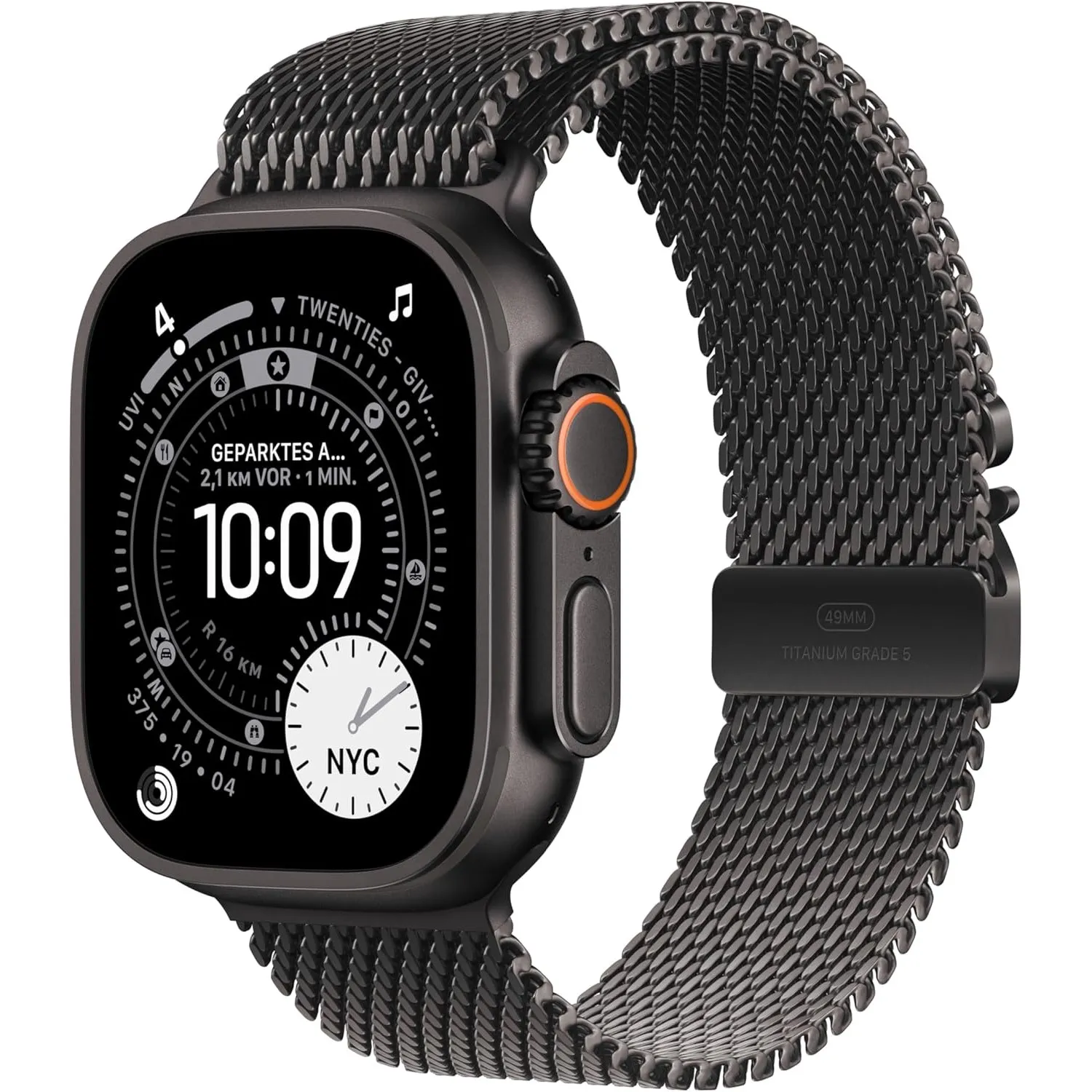 Apple Watch Ultra 3 GPS + Cellular 49 mm Premium Smartwatch für Lauftraining und Kombinationssport mit robustem Titange…