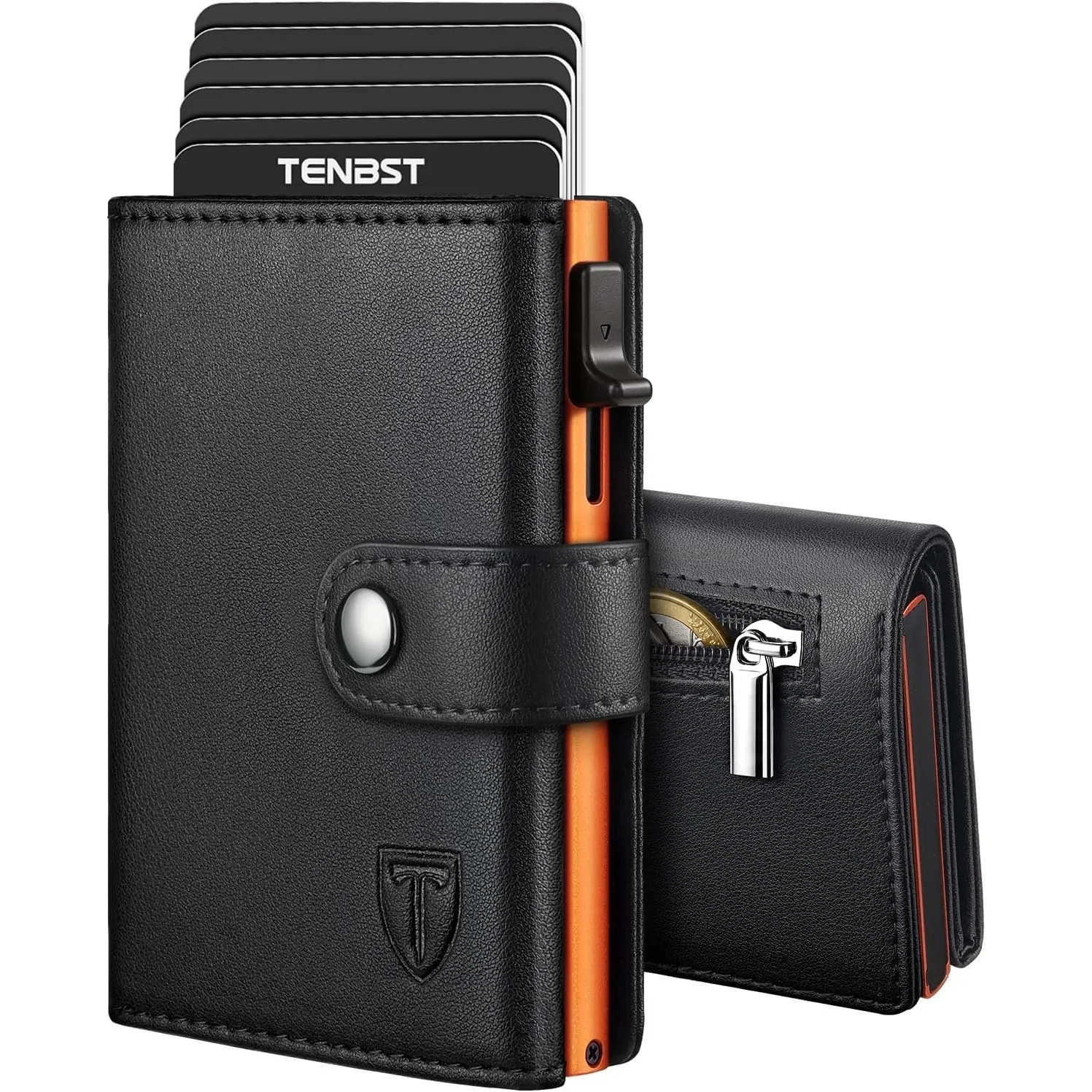 TENBST Geldbörse Herren mit Münzfach, Hochwertige Slim Wallet