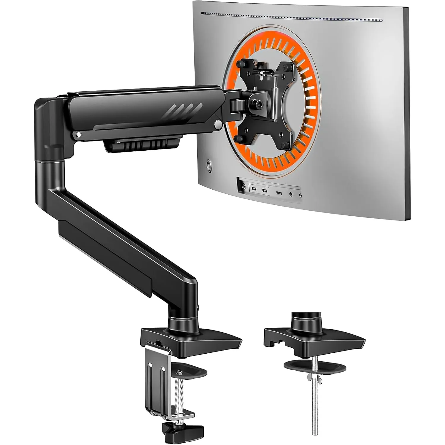 ErGear Monitor Halterung für 13-34 Zoll Bildschirme [Upgraded - Schluss mit Absacken] Monitor Arm Werkzeuglose Schnellm…