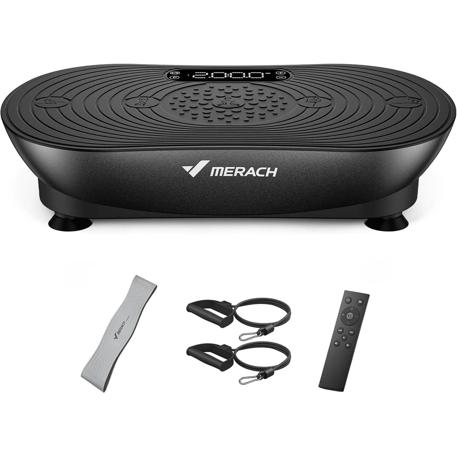 MERACH Vibrationsplatte Für Training Und Körperformung, Mit 99 Geschwindigkeitsstufen, Integriertem Bluetooth-Lautsprec…