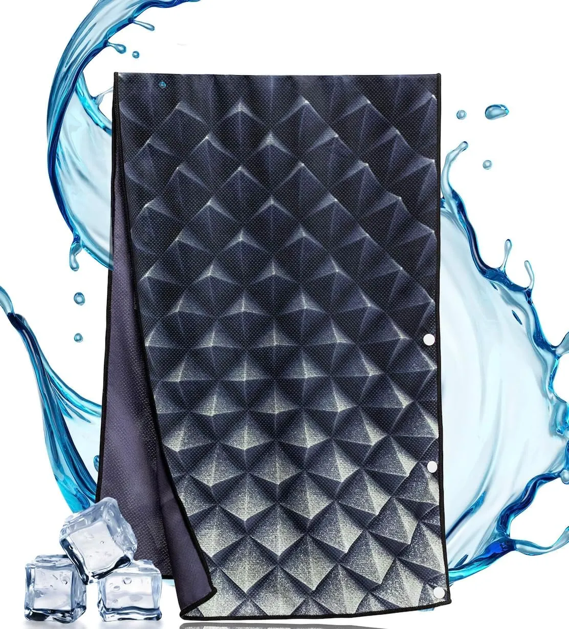Cooling Towel 90 × 30 cm with Press Studs – Up to 15 °C Colder than the Ambient Temperature – Cooling Towel for Neck & …