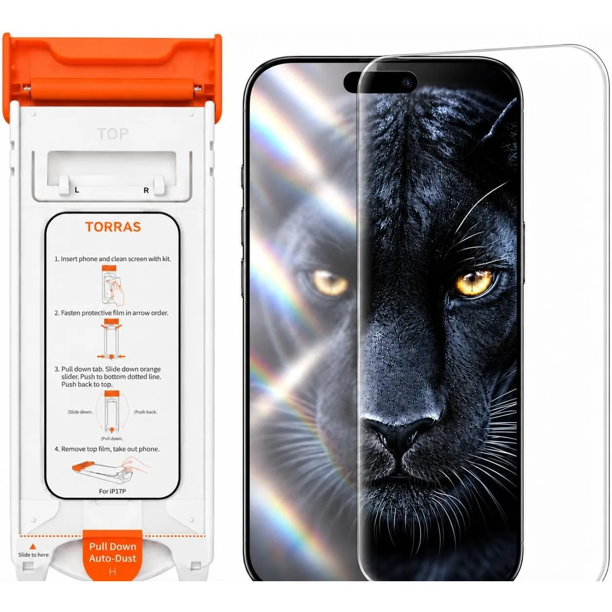 TORRAS OrigArmor AR für iPhone 17 Pro Max Panzerglas 3D Blendfrei,1Stück