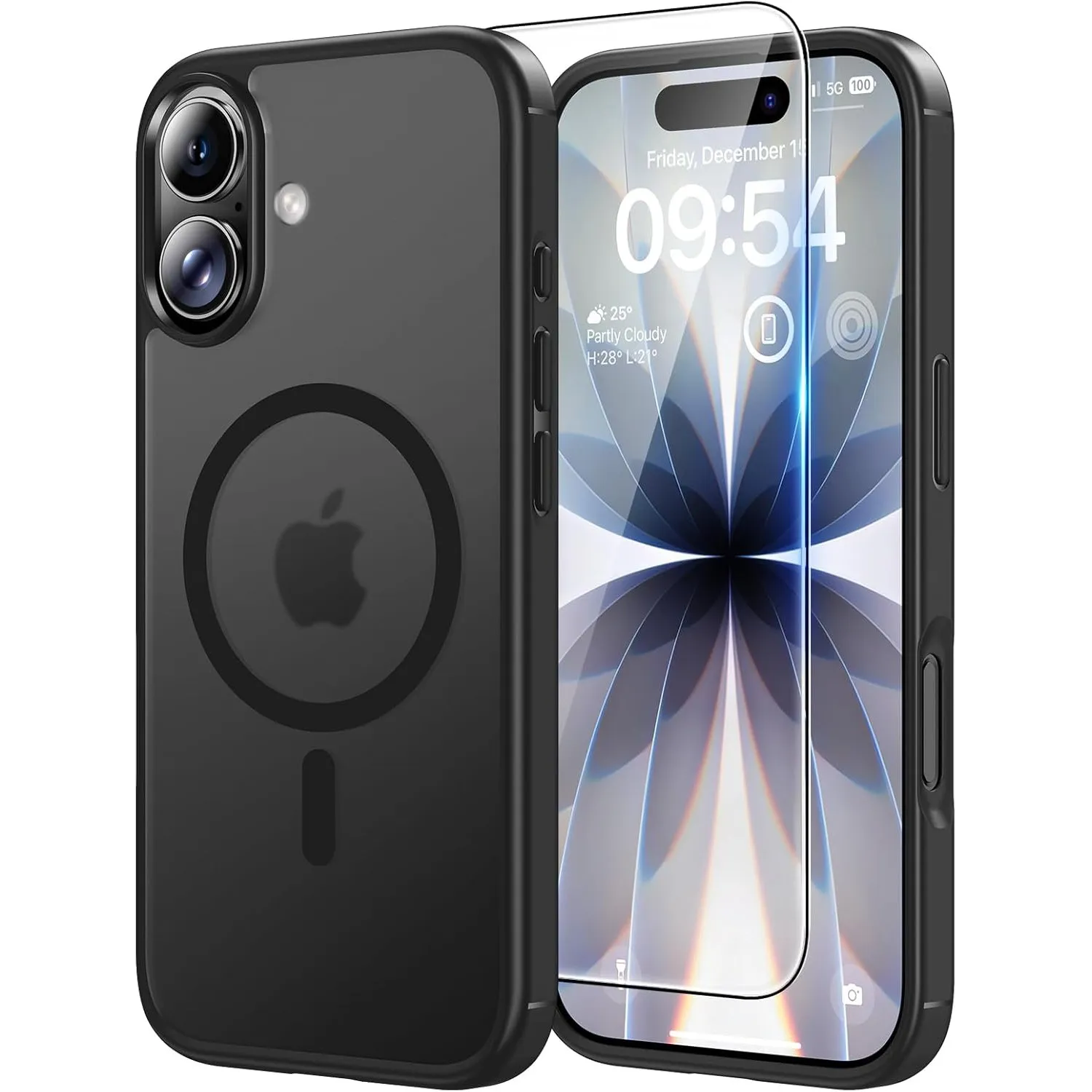 TAURI für iPhone 17 Hülle 6,3" mit Panzer Schutz Glas Folie, Kompatibel mit MagSafe, Schutz nach Militärstandard, [Anti…
