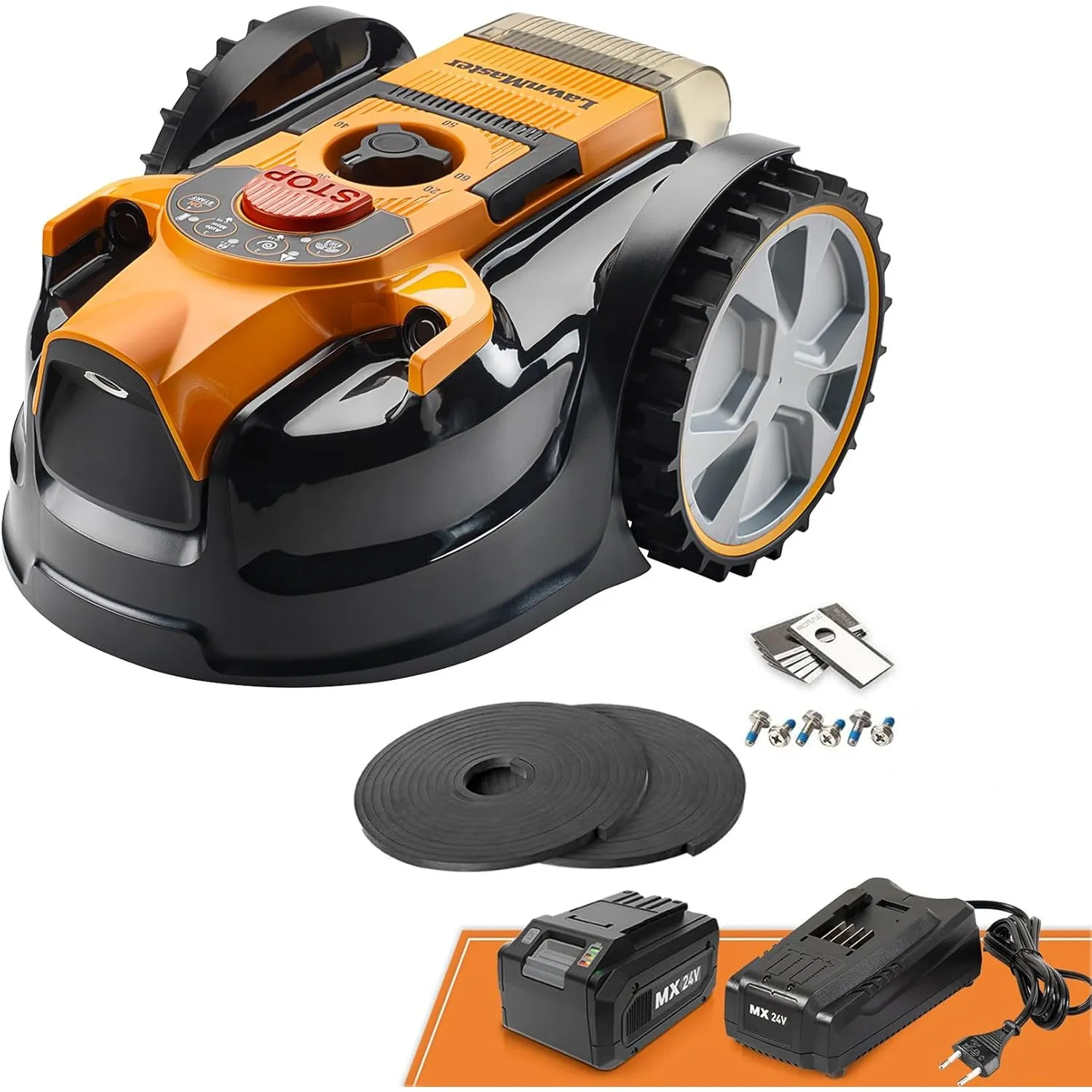 Lawnmaster OcuMow®16 Mähroboter kabellos für Rasenflächen bis zu 200 ㎡ Hindernisvermeidung Geräuscharmer Mähroboter ohn…