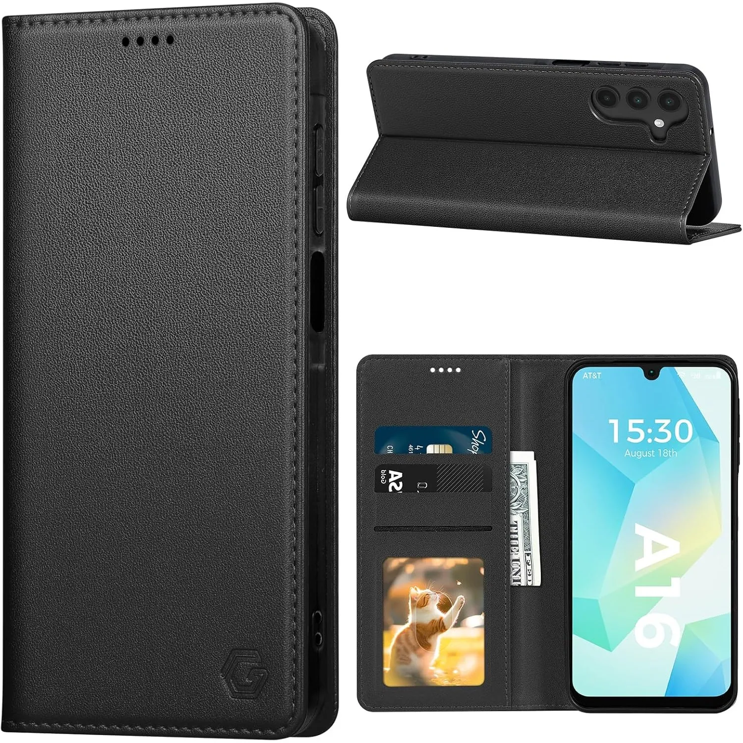 Handyhülle für Samsung Galaxy A16 5G/4G Hülle, Kartenfach Premium PU Leder Klapphülle Schutzhülle, Standfunktion Tasche…