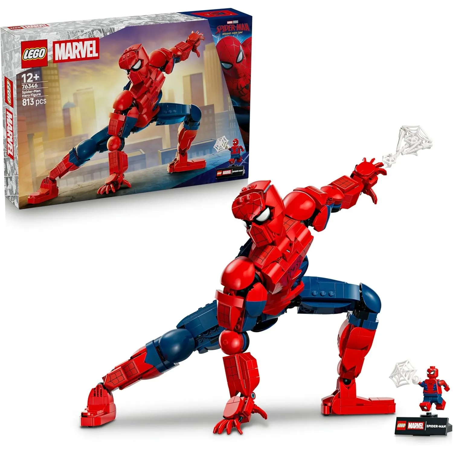 LEGO | Marvel Spider-Man-Figur - Superhelden Spielzeug inkl. Minifigur zum Sammeln - DIY Deko - Geschenk für Jungen ab …