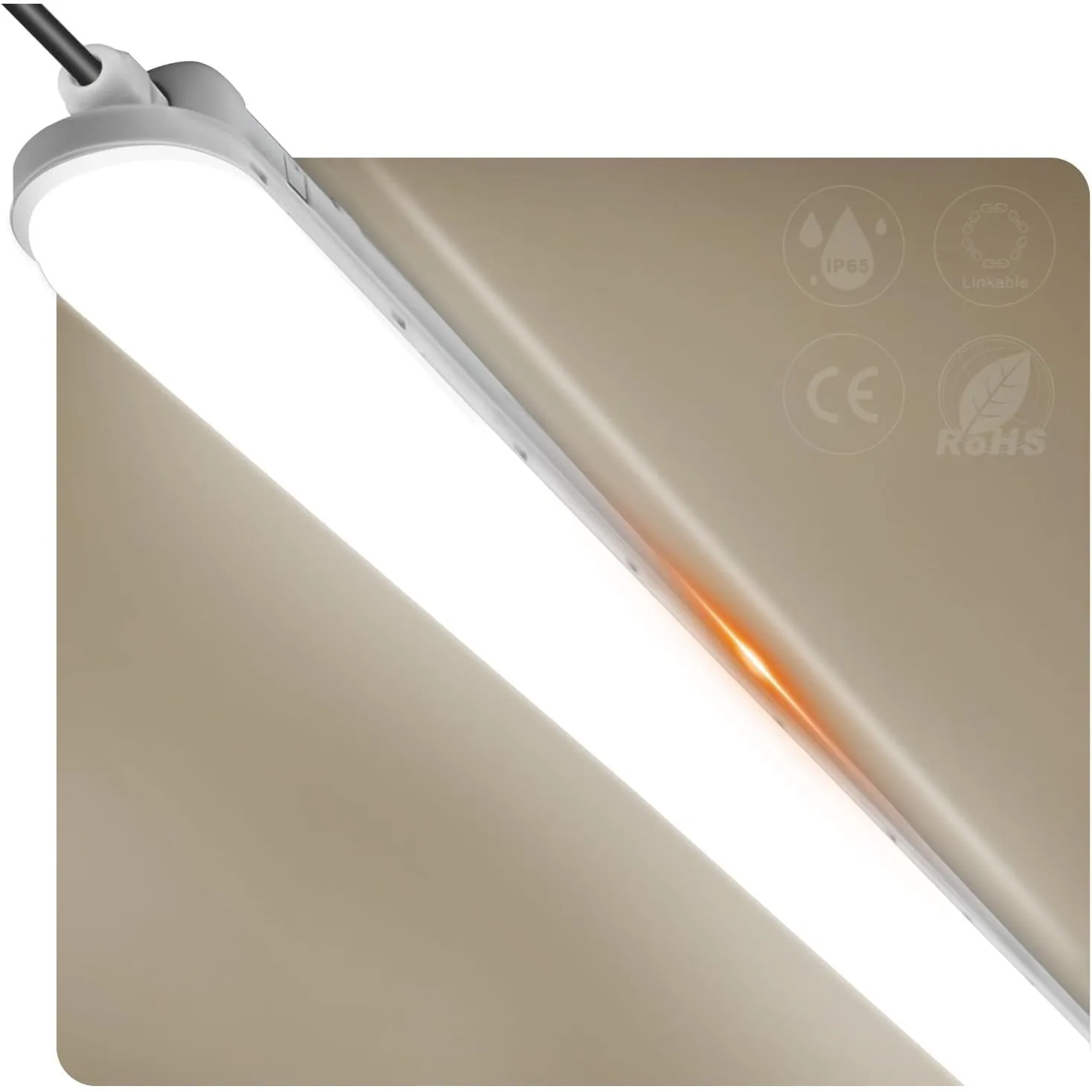 buling Feuchtraumleuchte LED 150CM, 60W 7500LM Röhre Lampe, Verknüpfbar Wannenleuchte IP65 Wasserfest Leuchtstoffröhre …