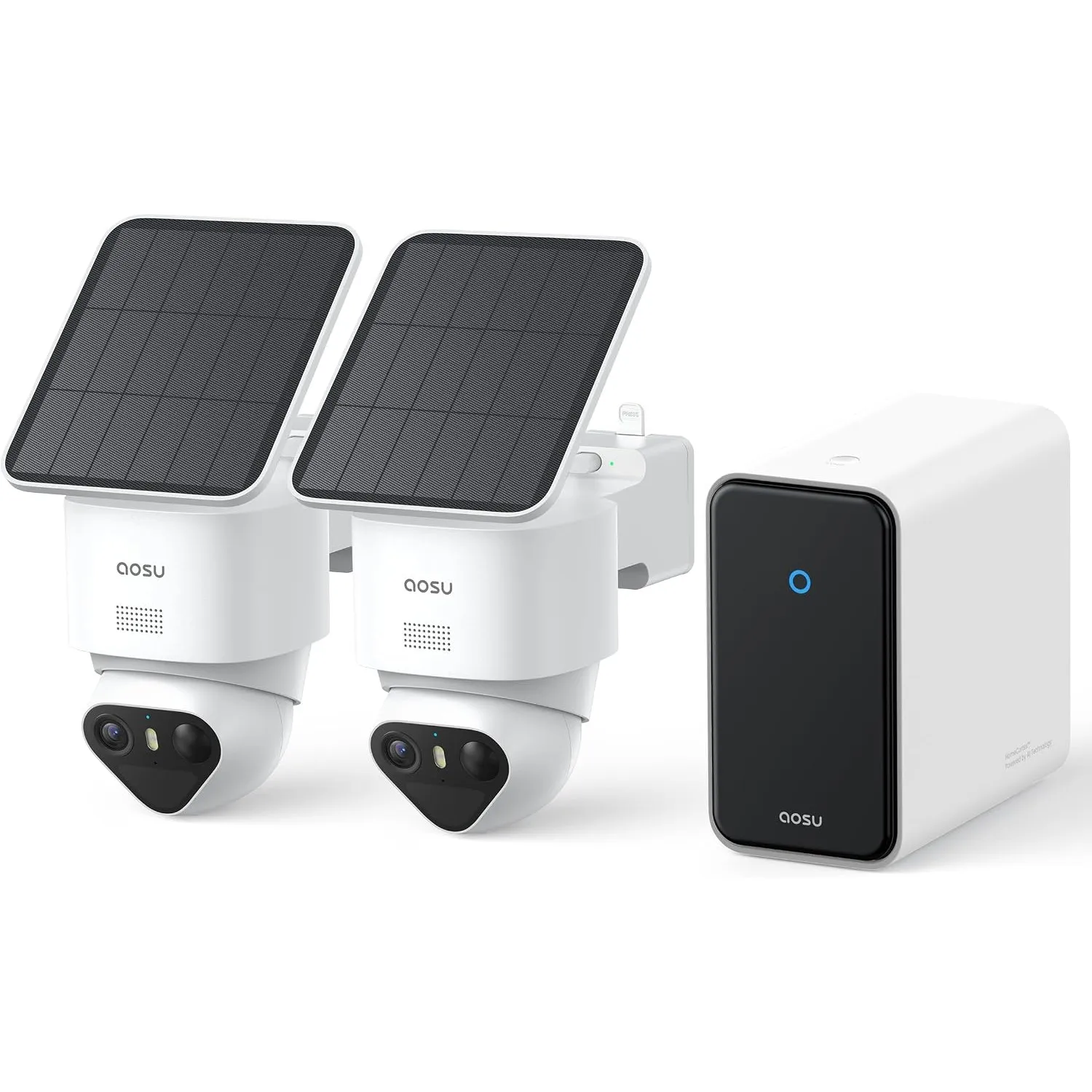 aosu T2 Ultra 4K Überwachungskamera Aussen Solar Akku, 360° PTZ TrueColor