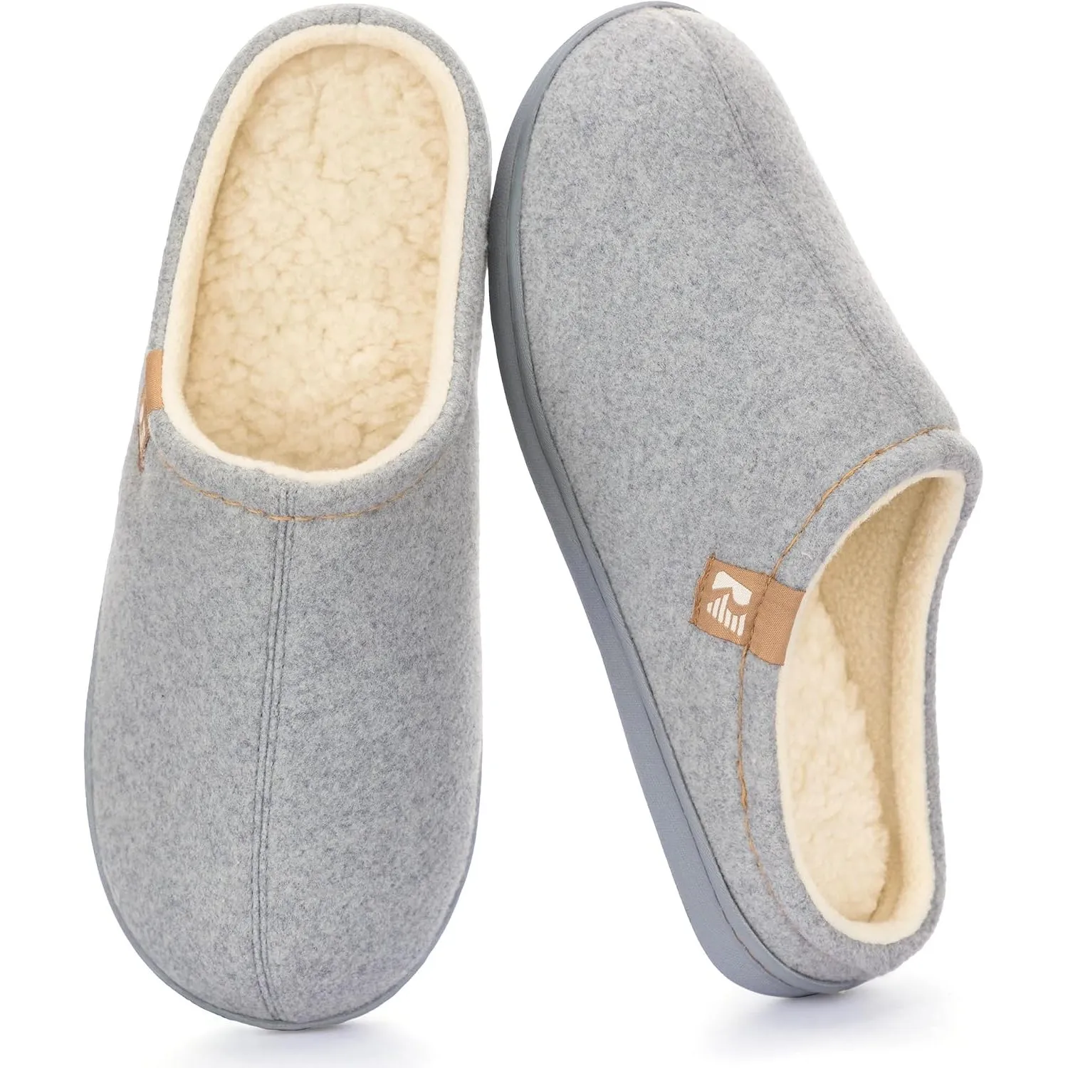 RockDove Damen Hausschuh aus Filz im Clog Stil robust rutschhemmend für den Innenbereich