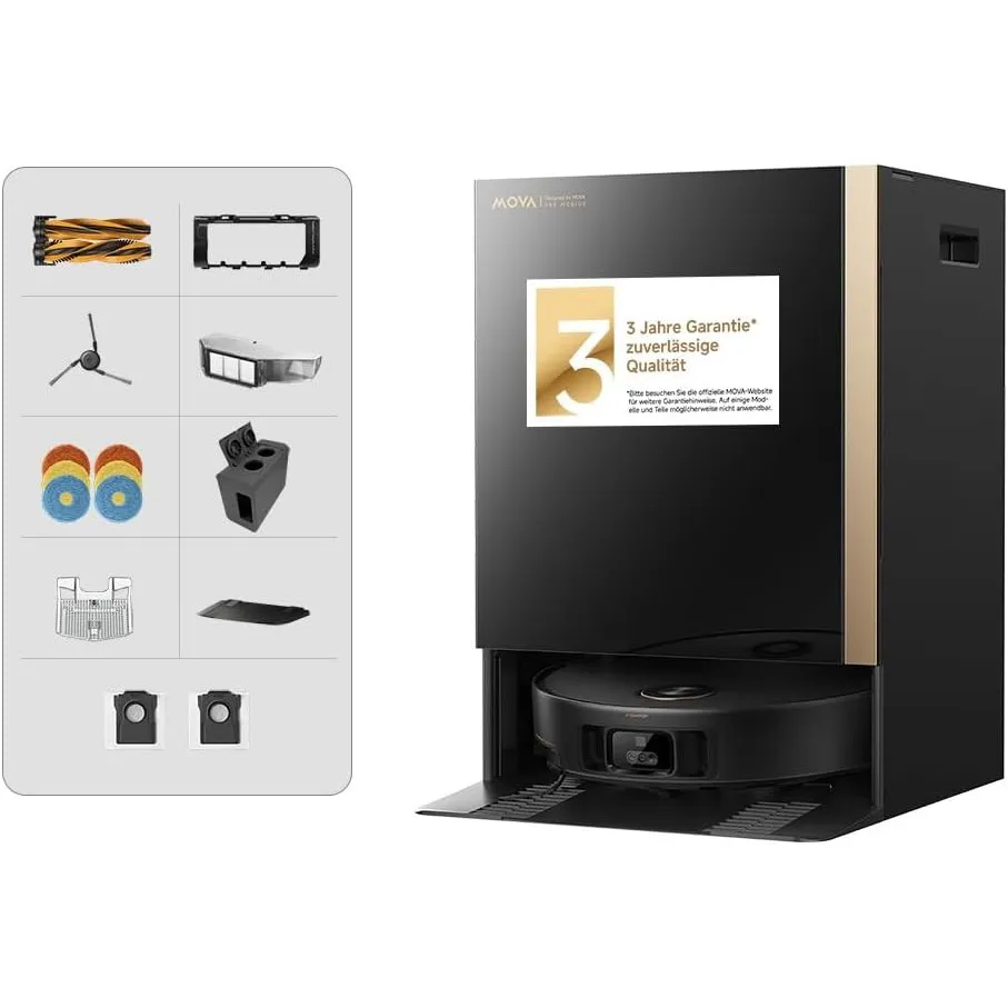 MOVA Mobius 60 Saugroboter, Dynamic Suction Retention System, Schwarz
