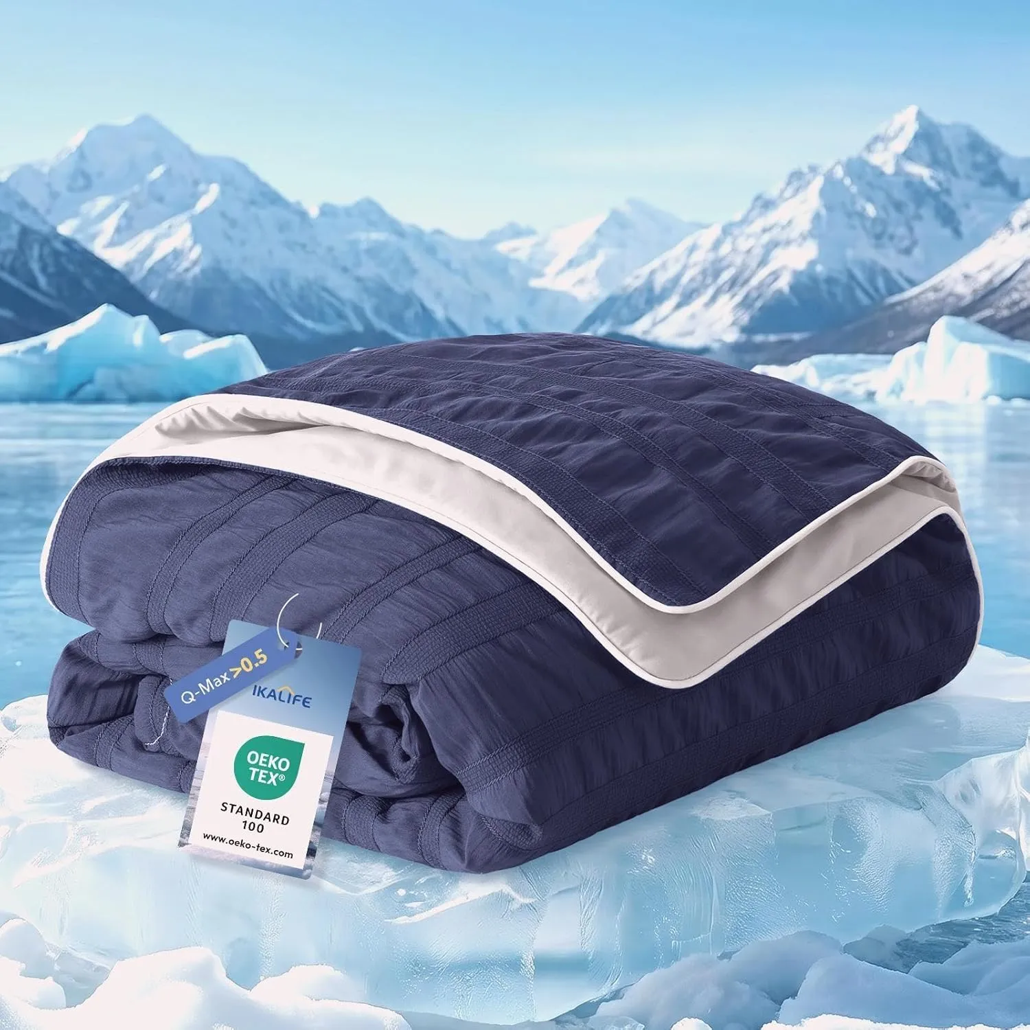 IKALIFE Q-Max > 0.5 Lightweight Summer Cooling Blanket Cooling Blanket for Sleeping for People Cooling Blanket Self-Coo…