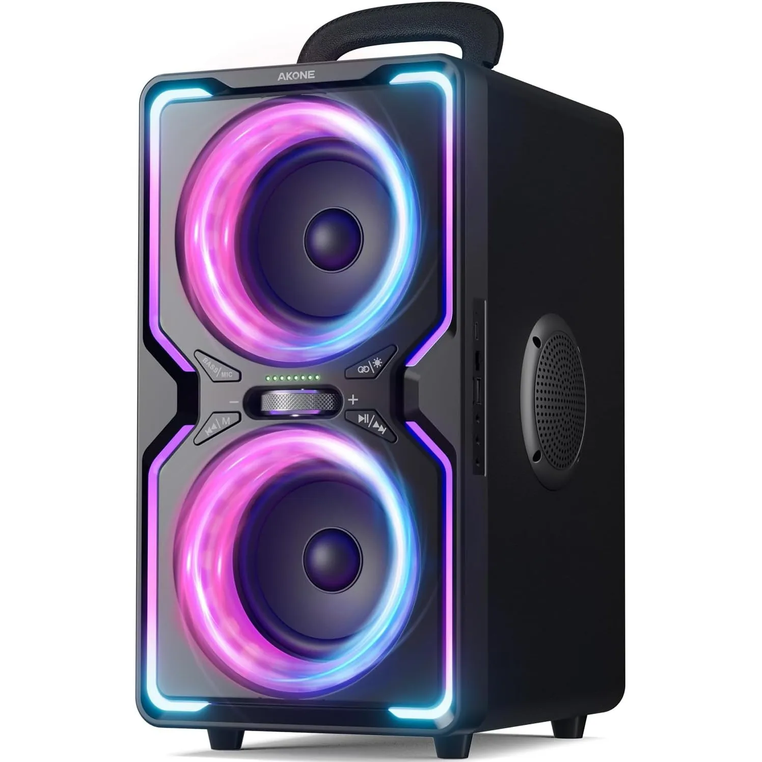 AKONE Party Bluetooth Lautsprecher, 240W Musikbox Bluetooth Groß, Loud Sound Partybox, Natur Super Bass,15H,TWS, Bunte …